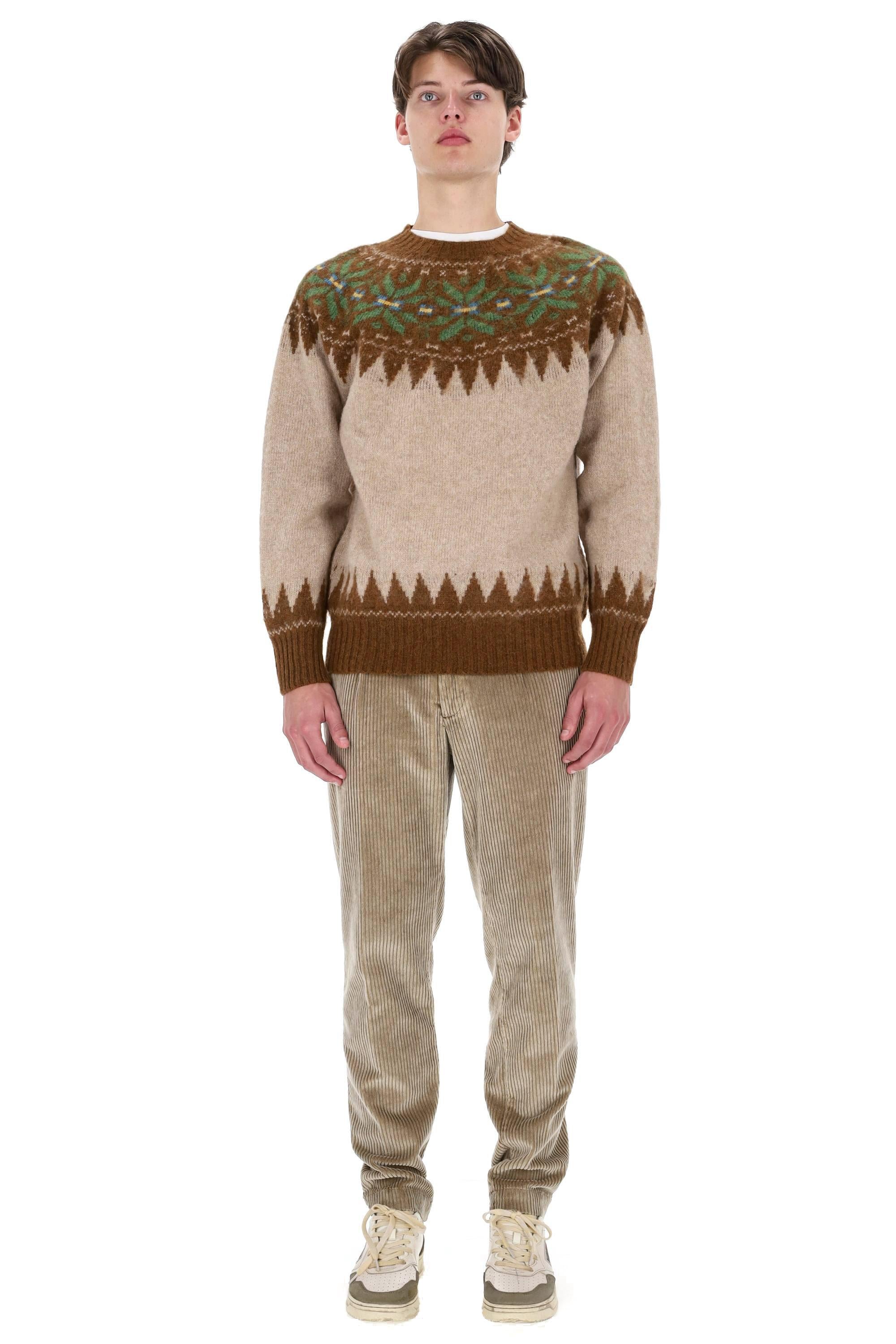 Howlin' Maglia girocollo in lana shetland disegno nordico MAGIC VOODOO NUTS