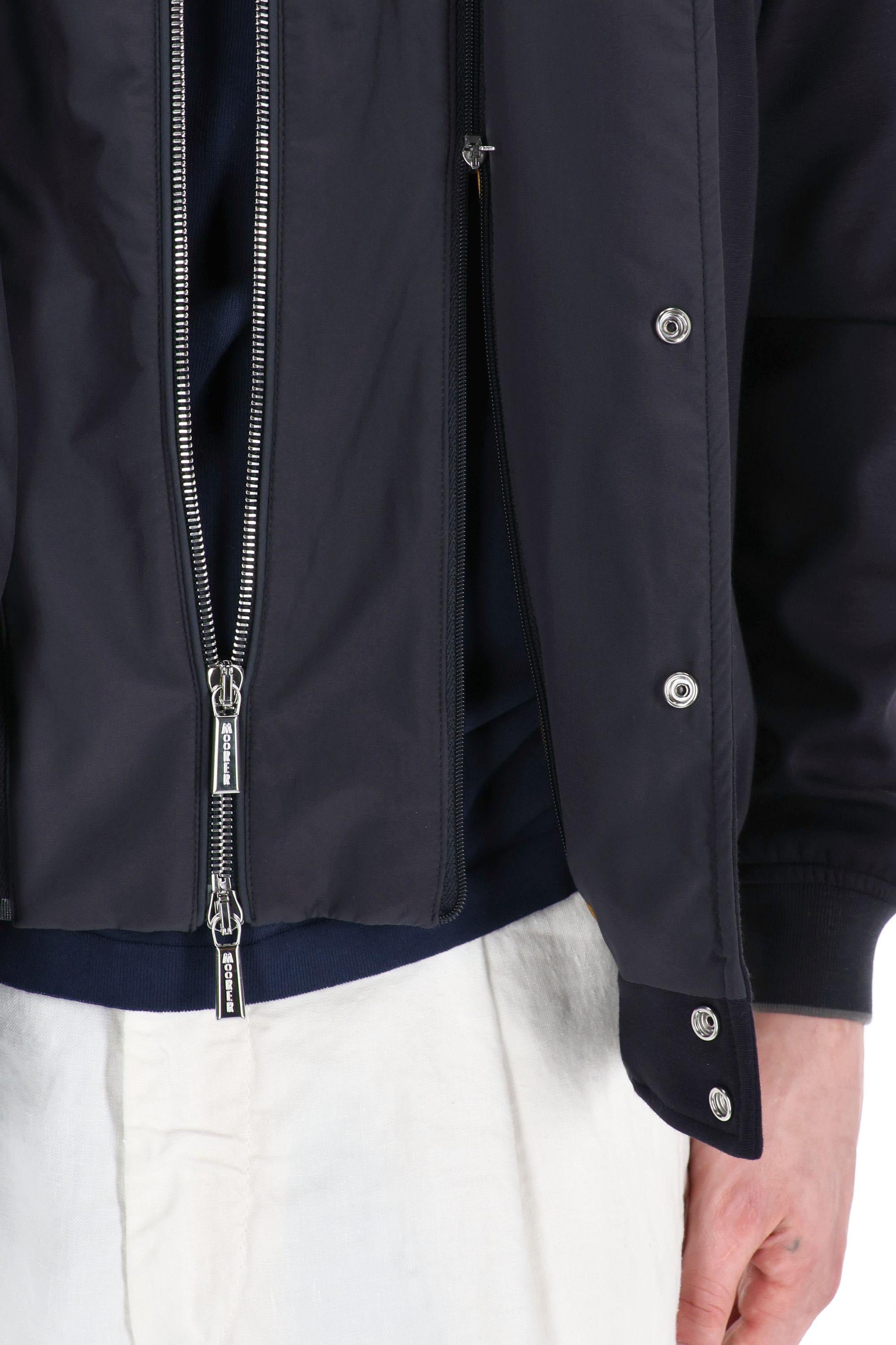 Bomber in jersey di cotone mod. Darren-Jk DARREN-JK DARK BLU Moorer