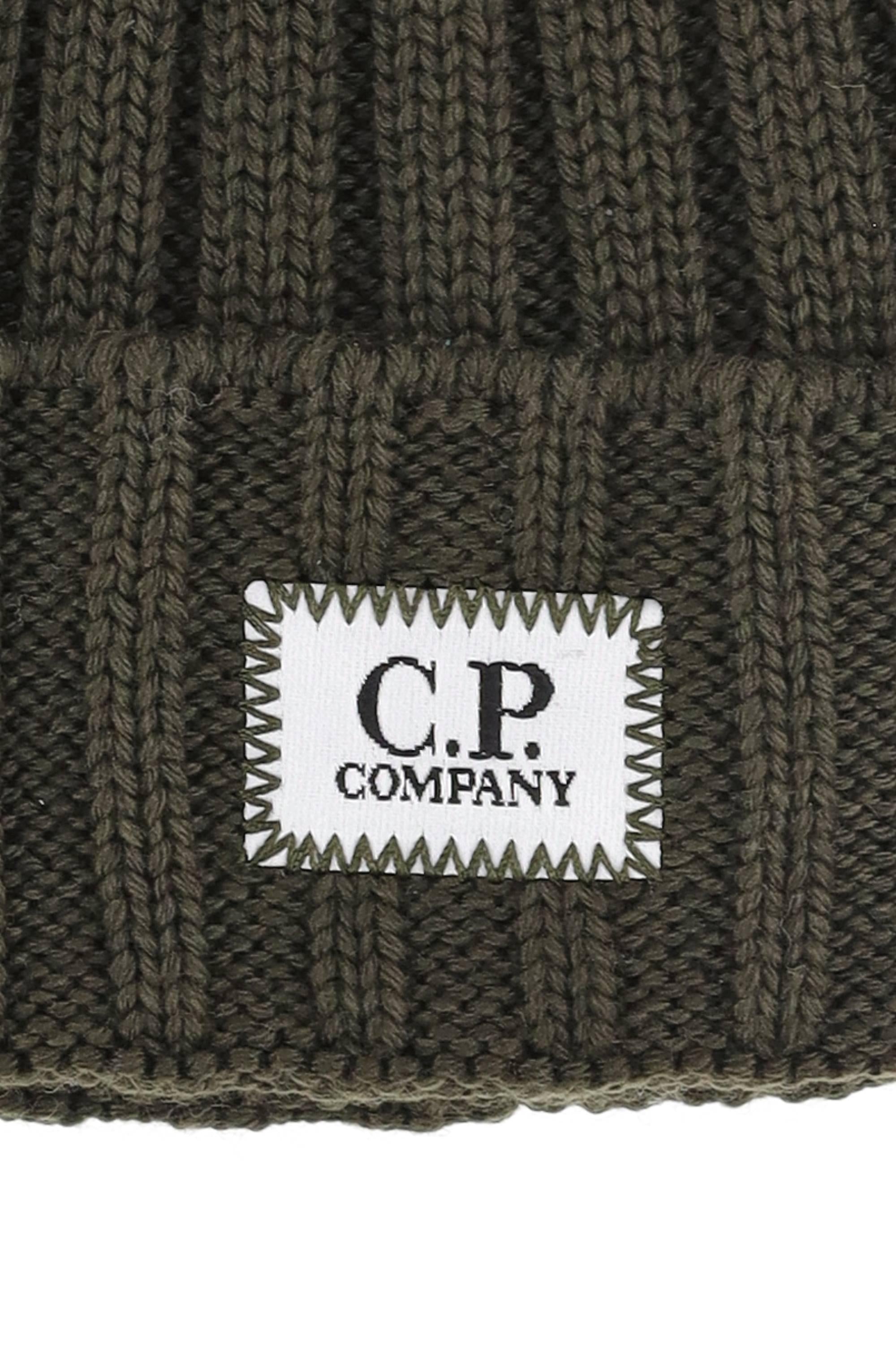 CP Company Cuffia a coste in lana con logo frontale MAC738A00-5509A/3 683