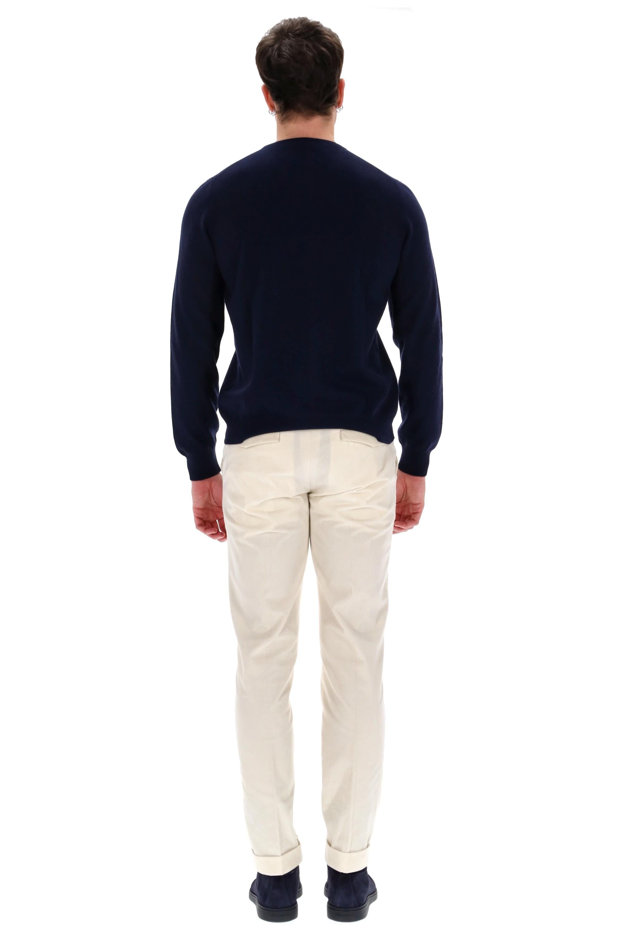 Maglia girocollo in lana-cashmere 19699 551559 595 Barba
