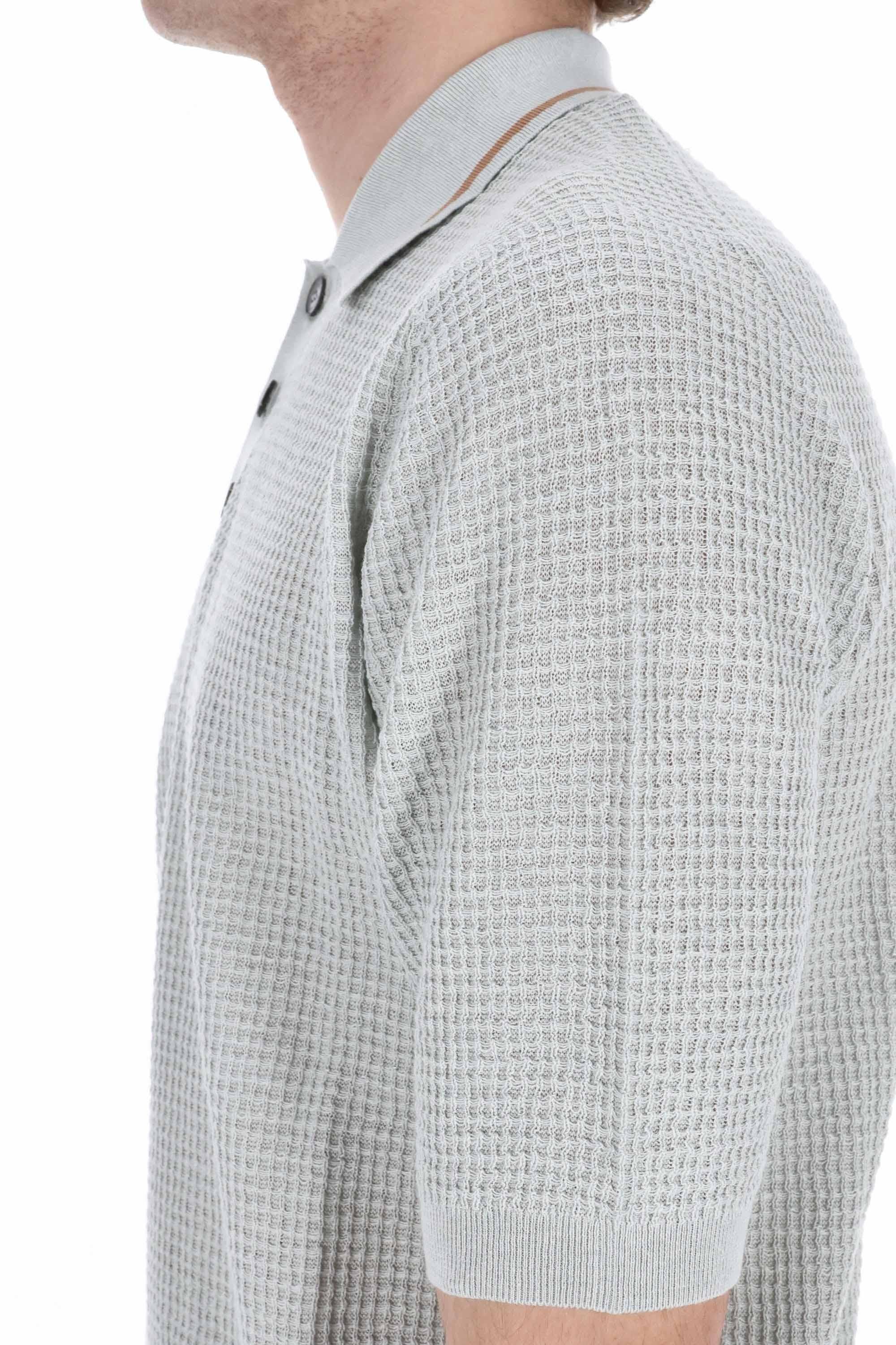 Polo tramata in cotone e lino B2W222 14C09 72500 Ballantyne