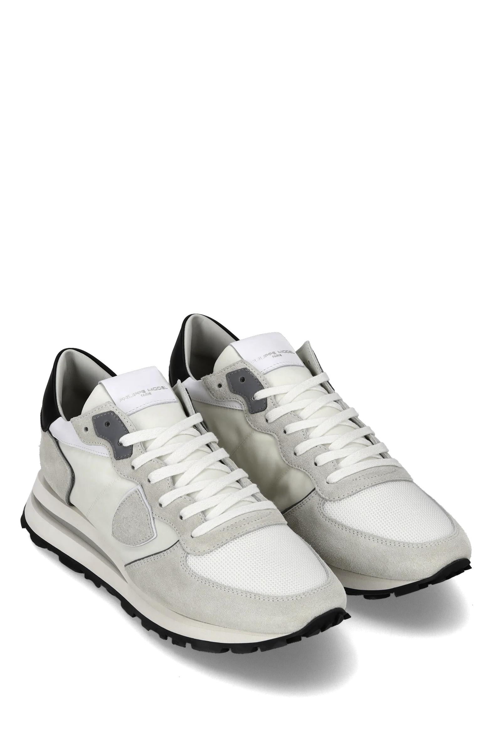 Philippe Model Sneaker Tropez in camoscio e nylon talloncino nero TKLU TROPEZ.2 W007