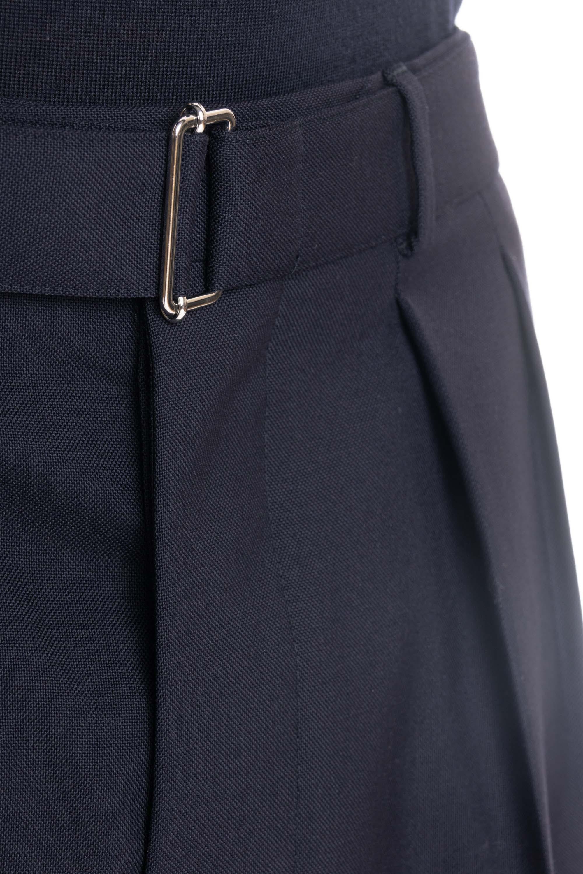 Officine Générale Pantalone in lana mod. Pierre MTLG469 DARK NAVY