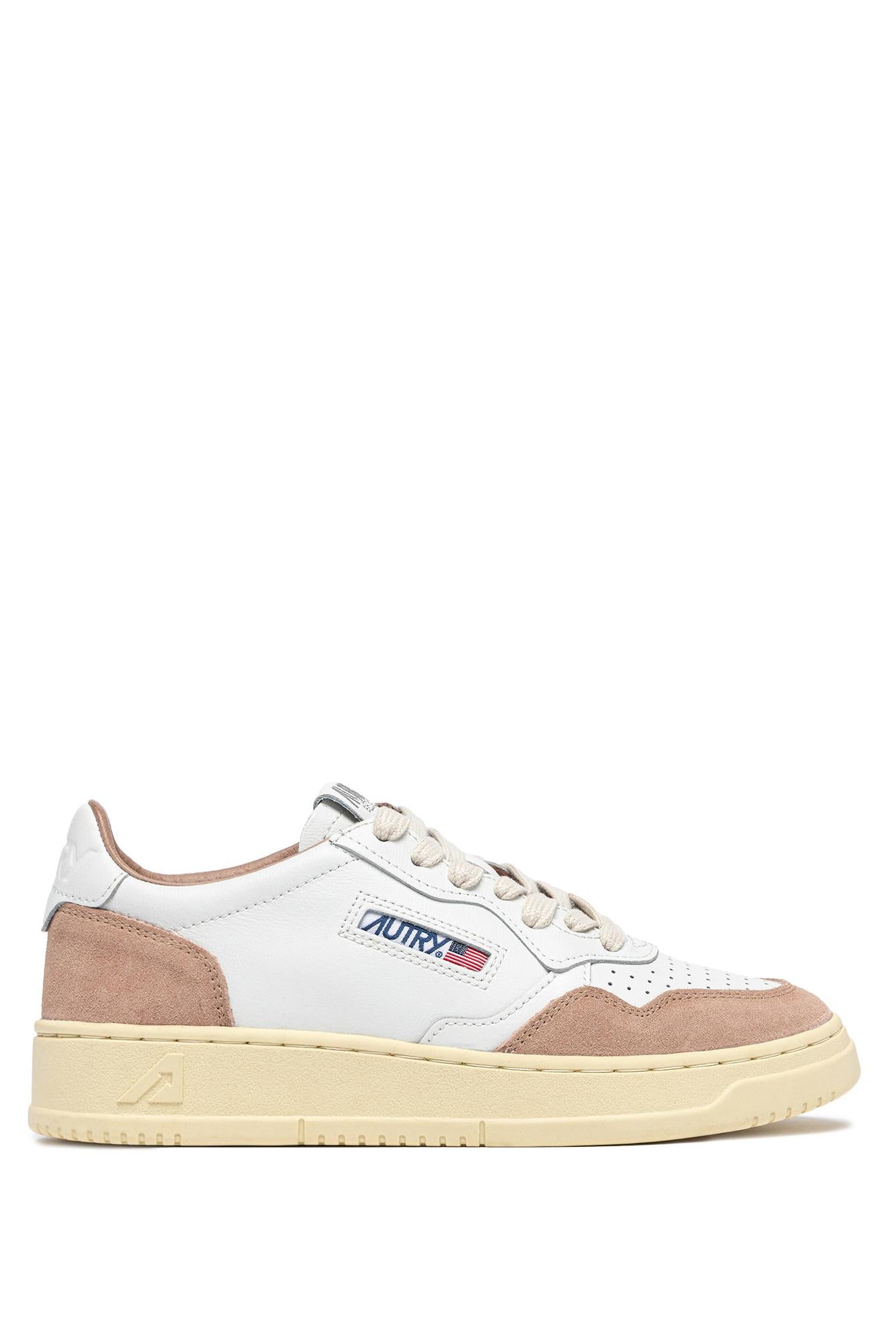Autry Sneaker donna Medalist in pelle di capra e camoscio AULW FT04 WHT/ROSEC