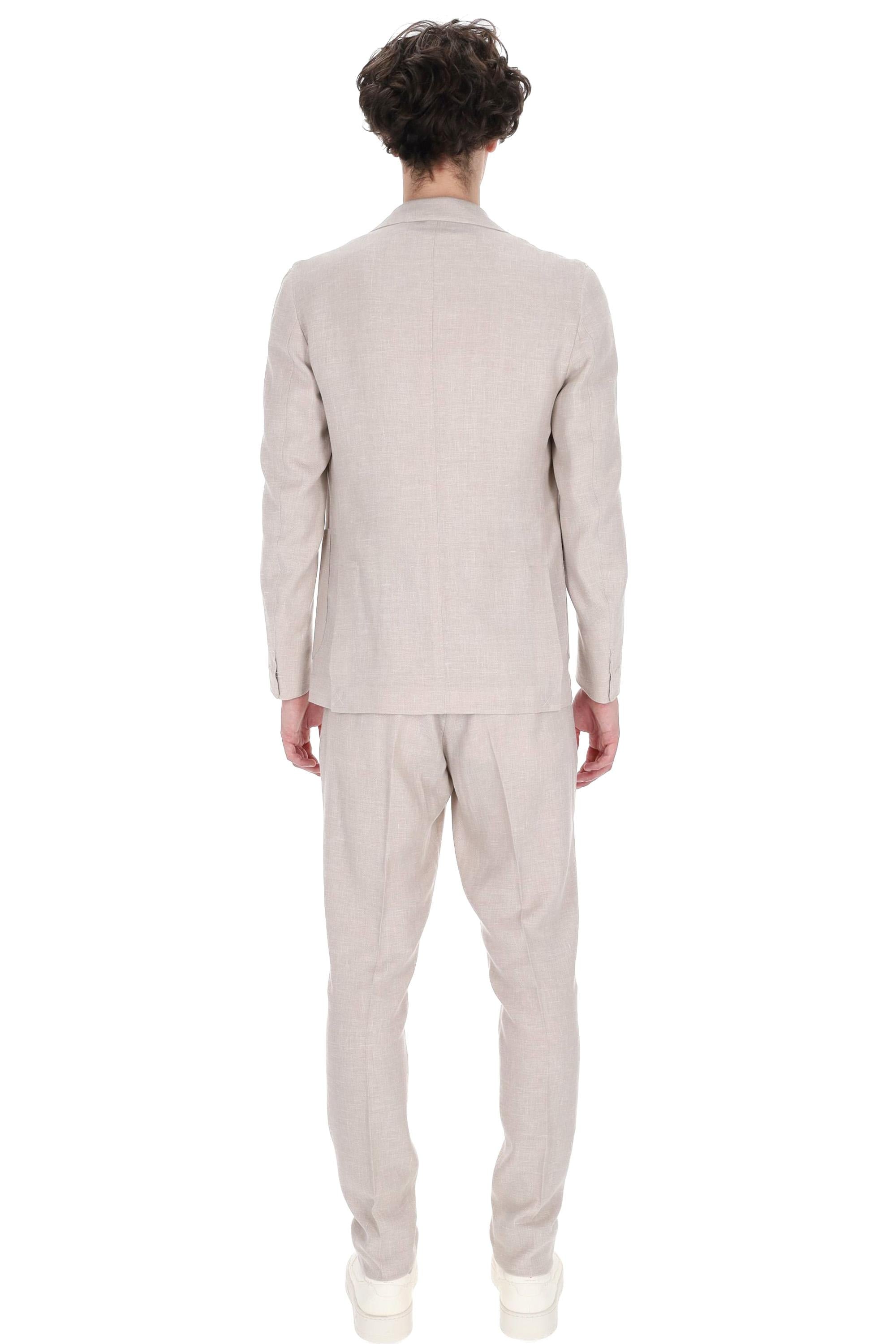 Eleventy Abito in lino-lana-seta tessuto Zegna Cross-ply M75ABUC10 TES0K024 02N