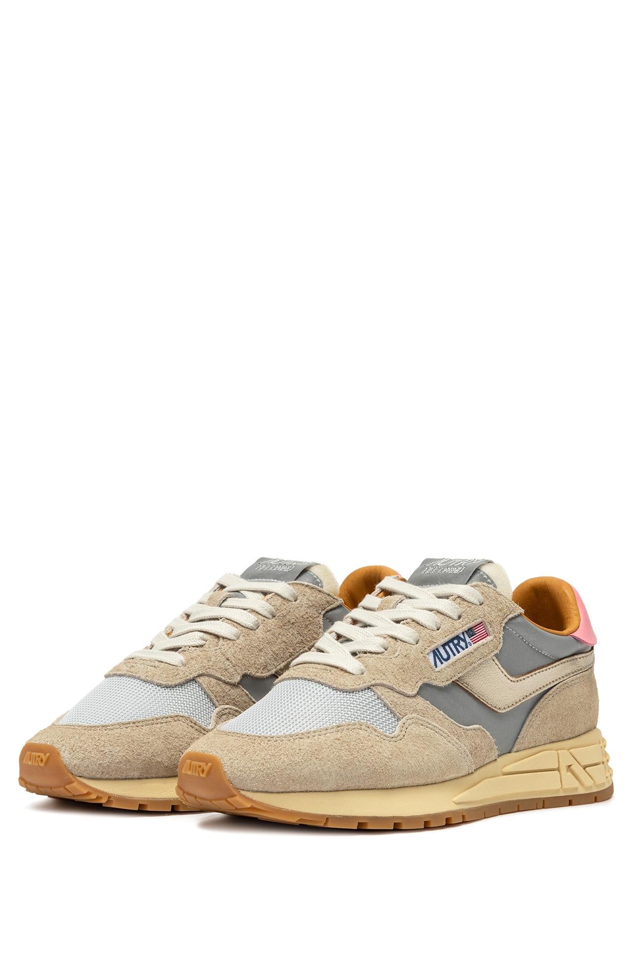 Autry Running donna in camoscio e mesh mod. Reelwind WWLW RL06 SILV/PLAT