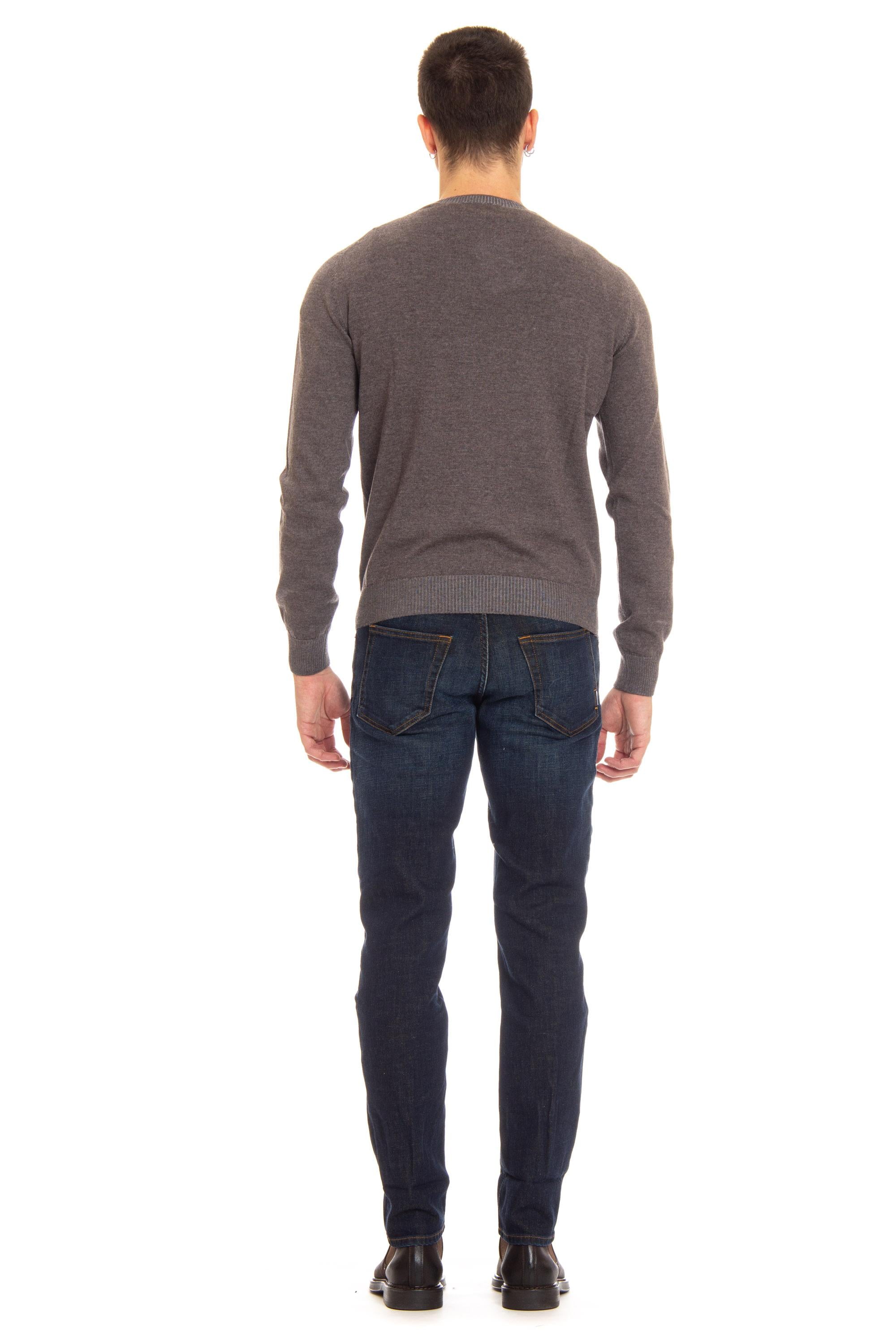 Maglia girocollo in lana melange 57153 14425 046 Gran Sasso