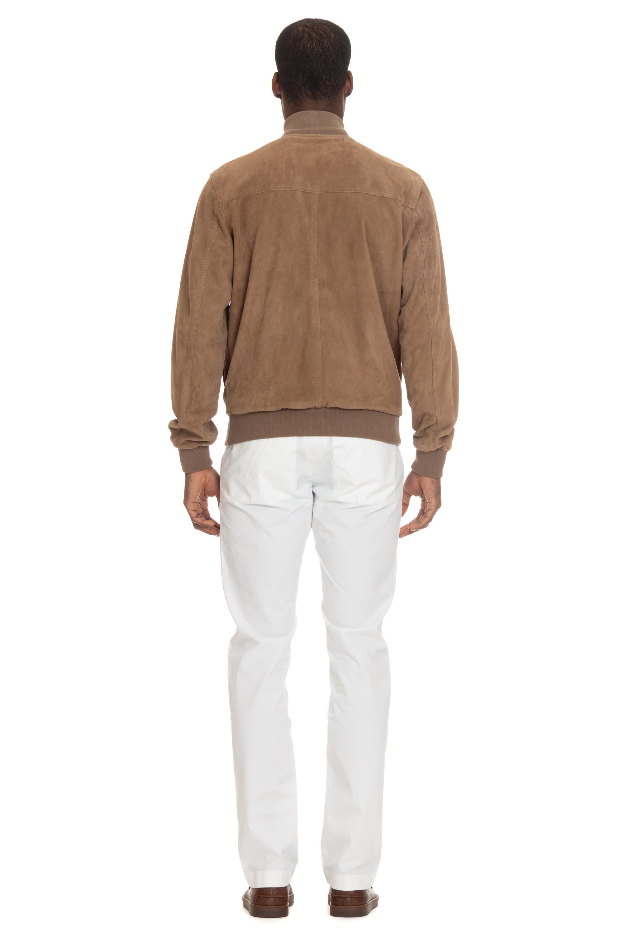 Giubbino in camoscio primo fiore con zip 407A.F241 2118 Valstar