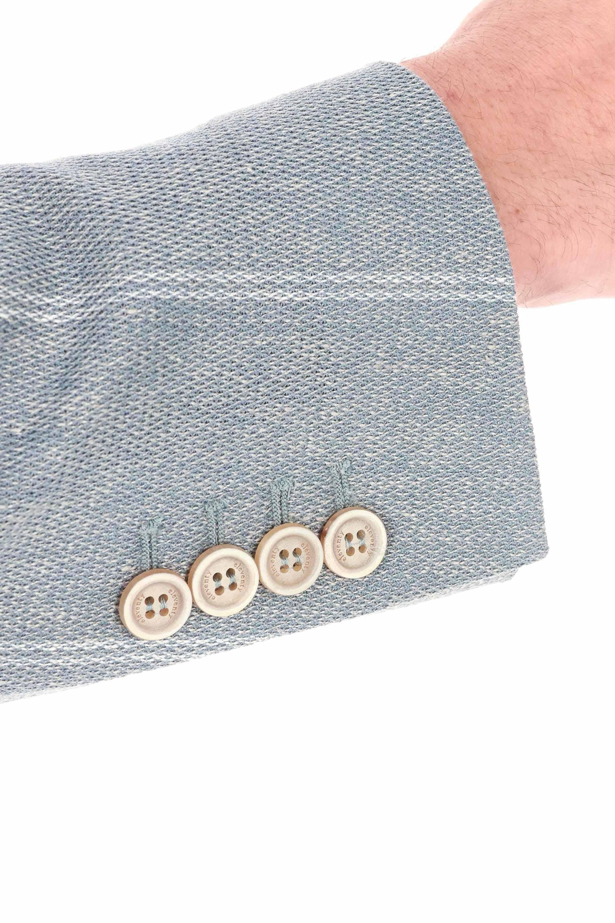 Giacca gessata in lino-cotone comfort K70GIAI01 TES0K039 08 Eleventy