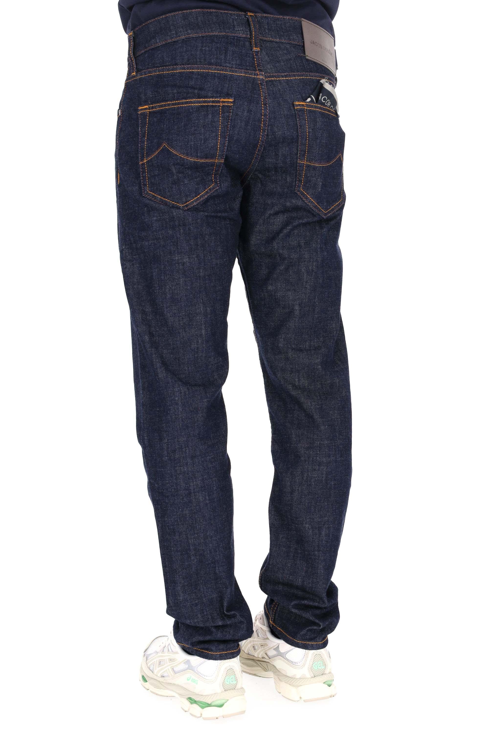Jacob Cohen Jeans in cotone comfort etichetta saffiano Scott fit QE033 032 S3736 SCOTT 100D