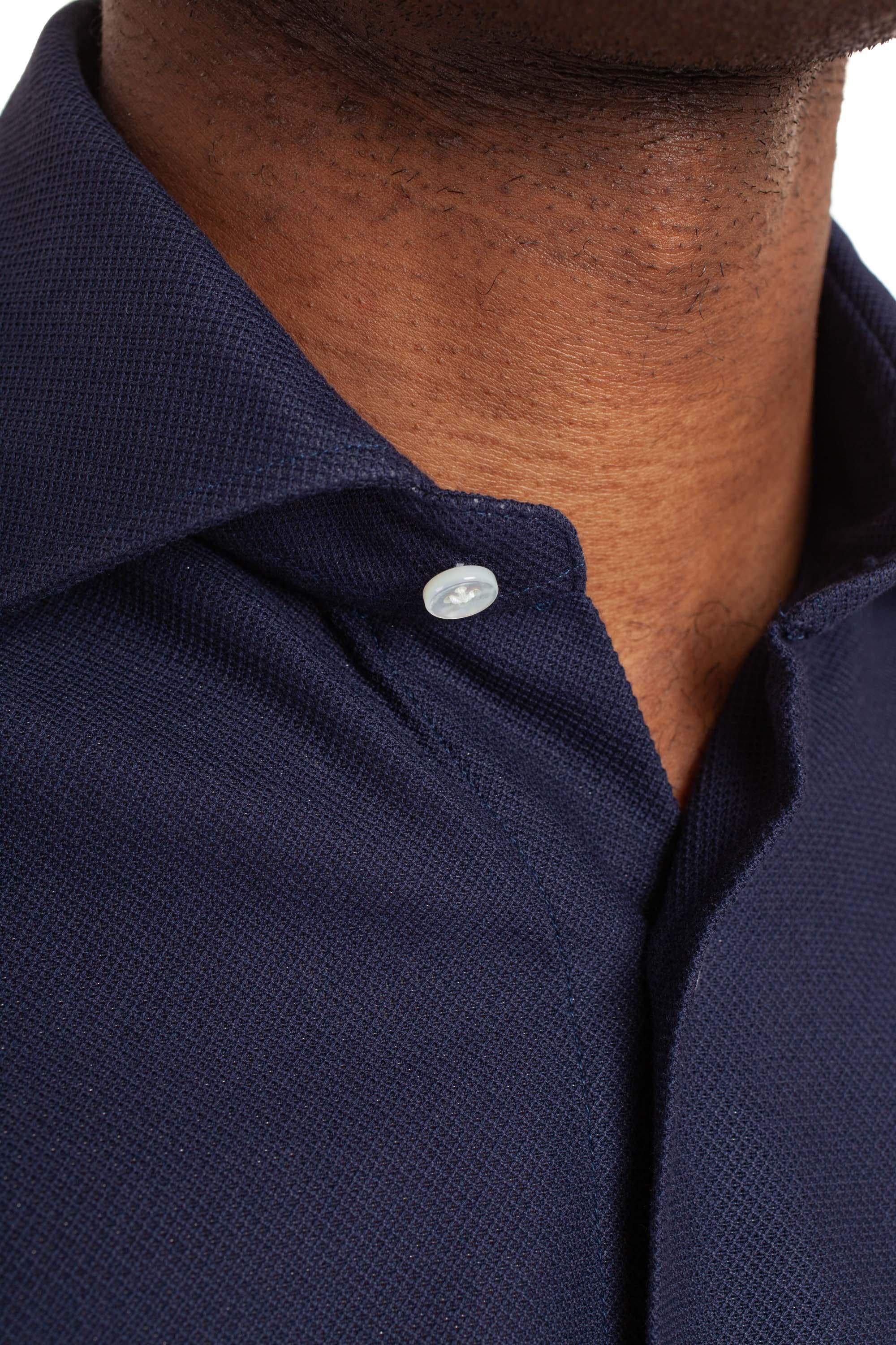 Camicia sartoriale a nido d'ape stretch Etichetta Culto K1U13P0140108.U/2 0003 Barba
