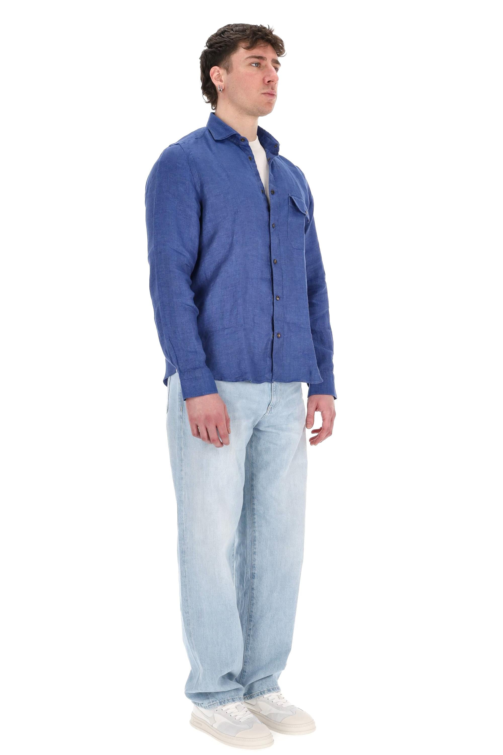 Finamore Camicia sartoriale in puro lino modello Maratea MEATP-045976-P5059 02