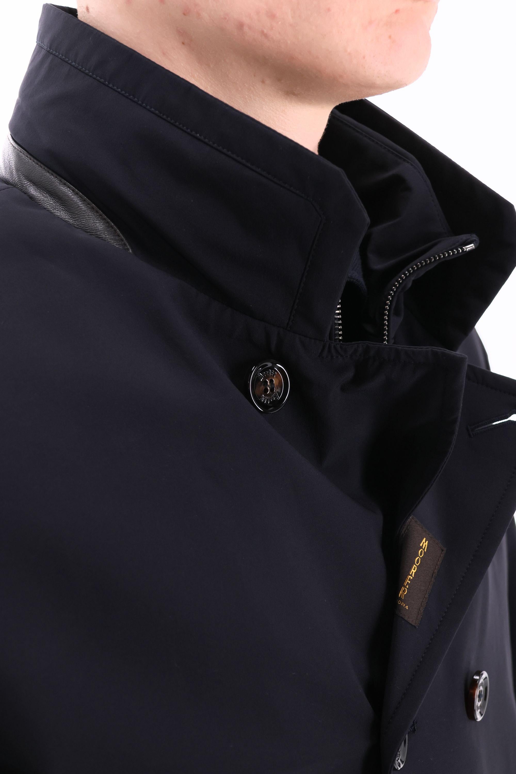 Peacoat in nylon bi-stretch mod. Volmer-Kn VOLMER-KN DARK BLU Moorer