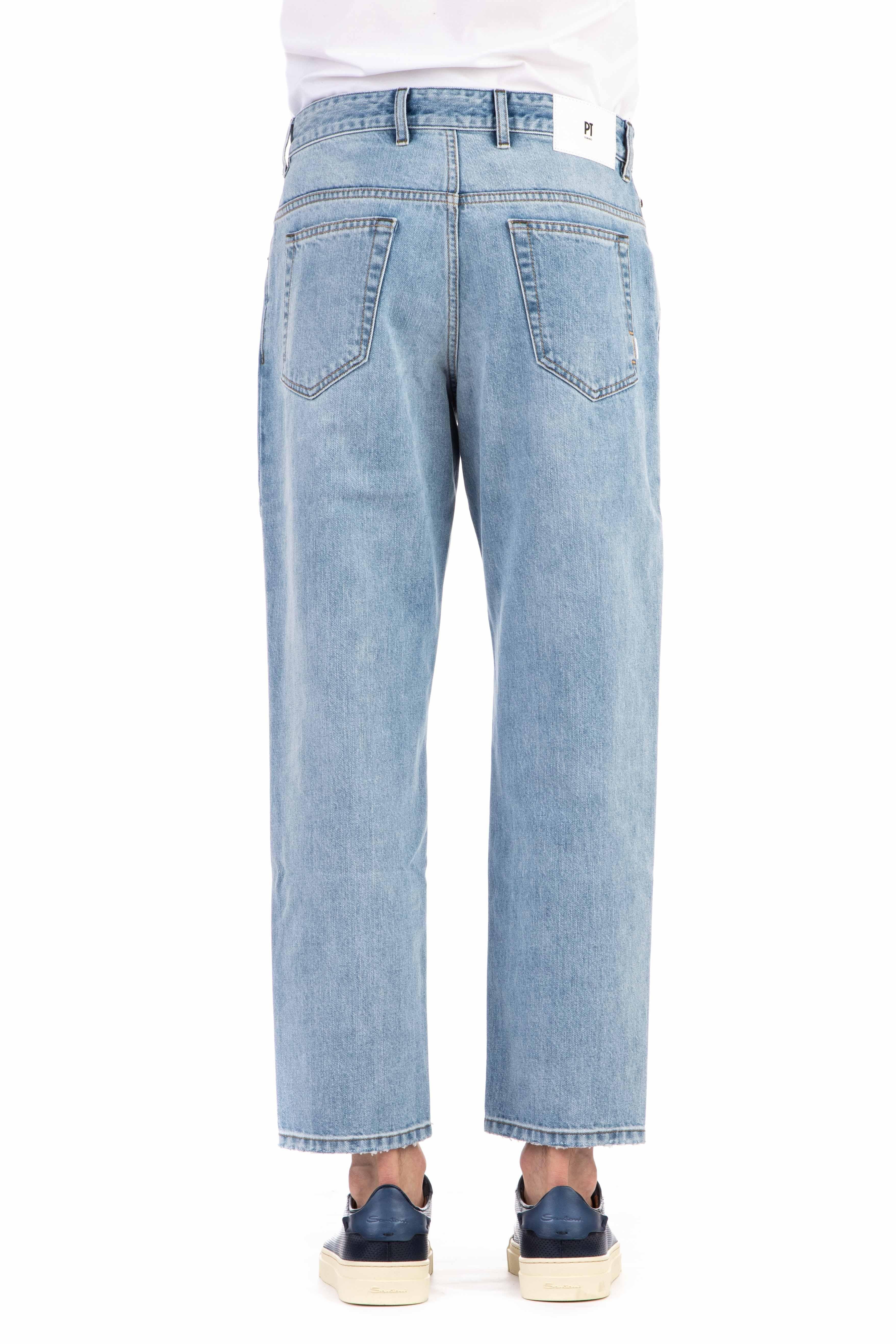 Jeans in puro cotone lavaggio chiaro rebel fit RJ05B10STY TX29 LT69 PT Denim