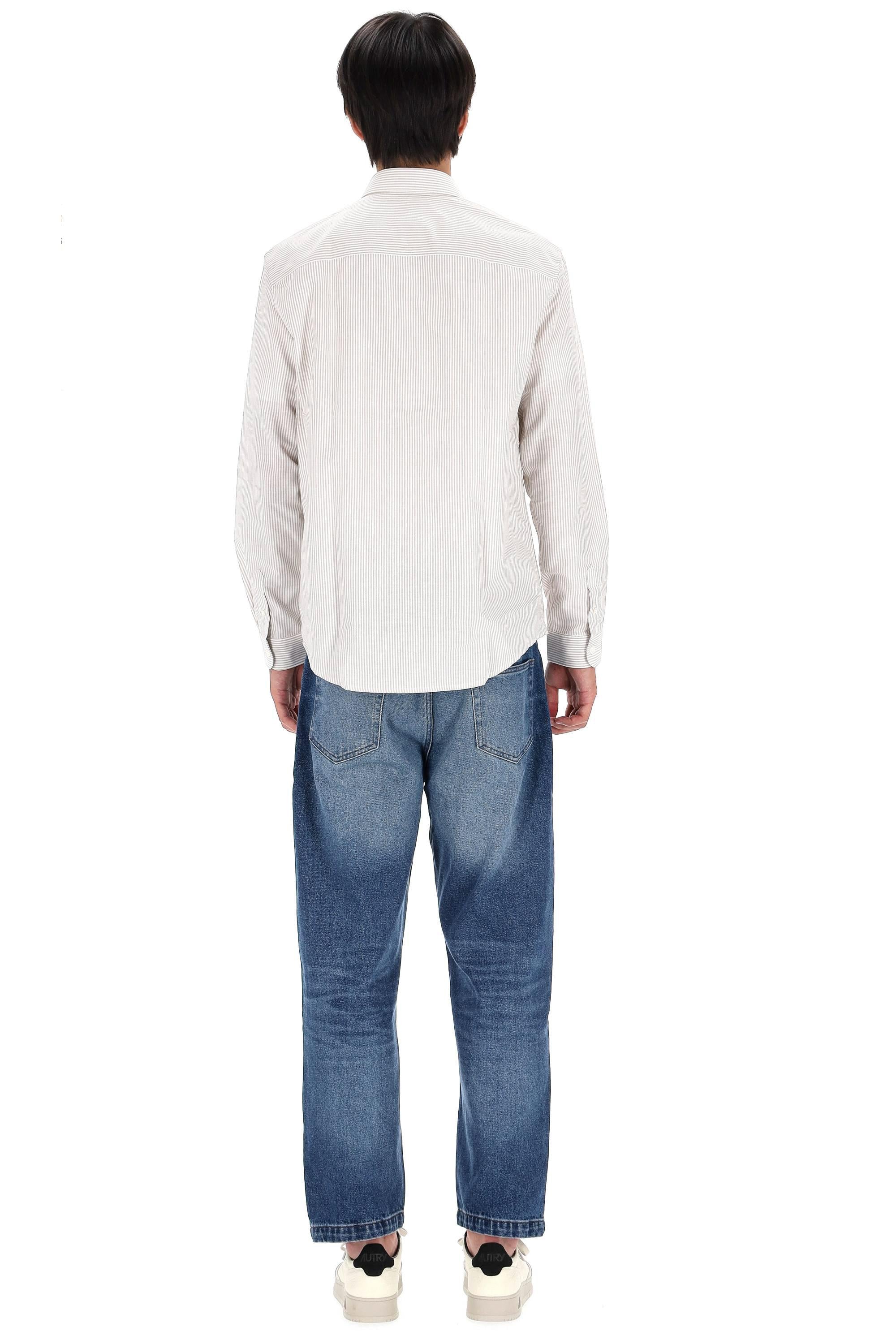A.P.C. Camicia bacchettata in piquet di cotone Standard fit COGUH H12499/2 BAA