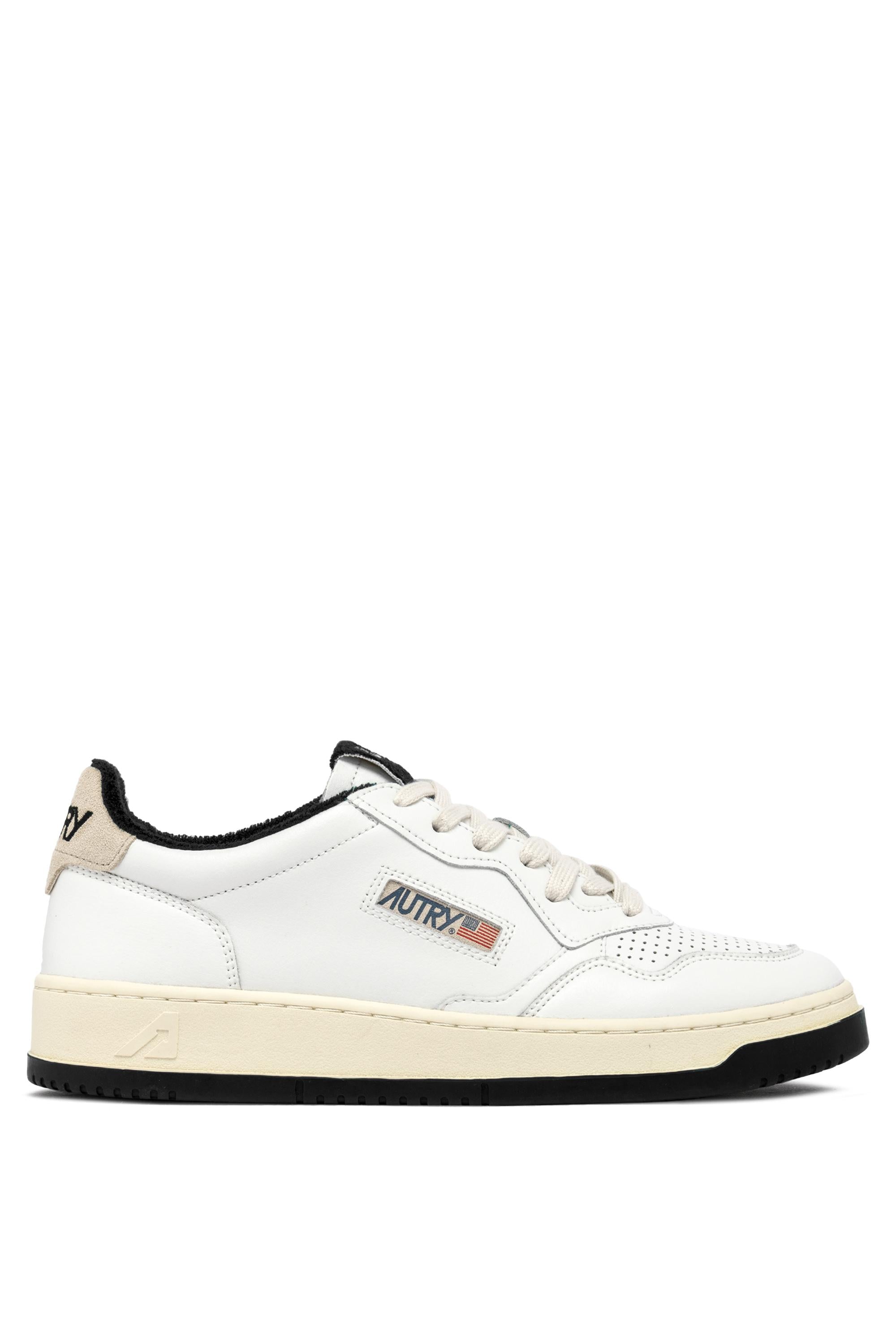 Autry Sneaker donna Medalist in pelle con dettagli in spugna nero AULW VS08 WHT/BLK