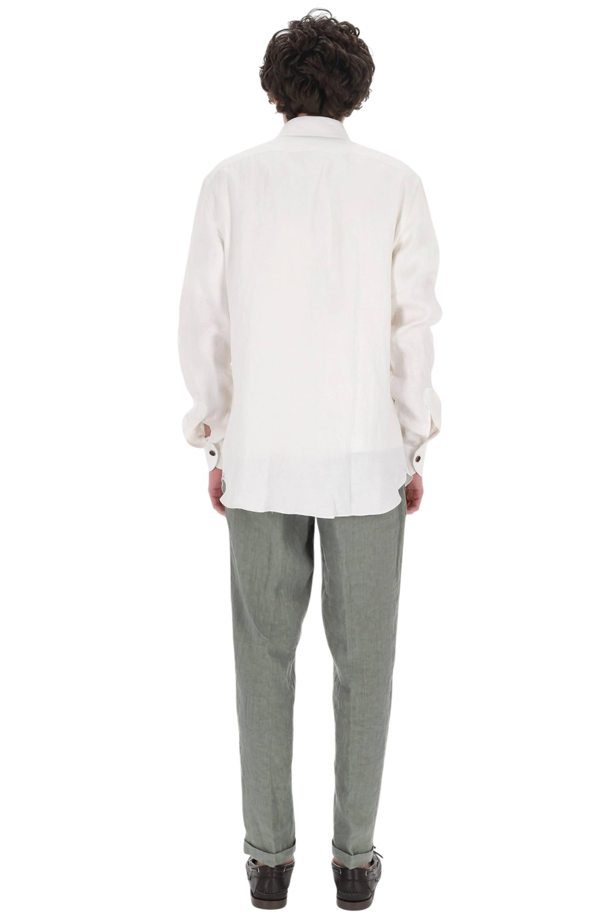 Borriello Overshirt in lino modello Nigel 22056 1