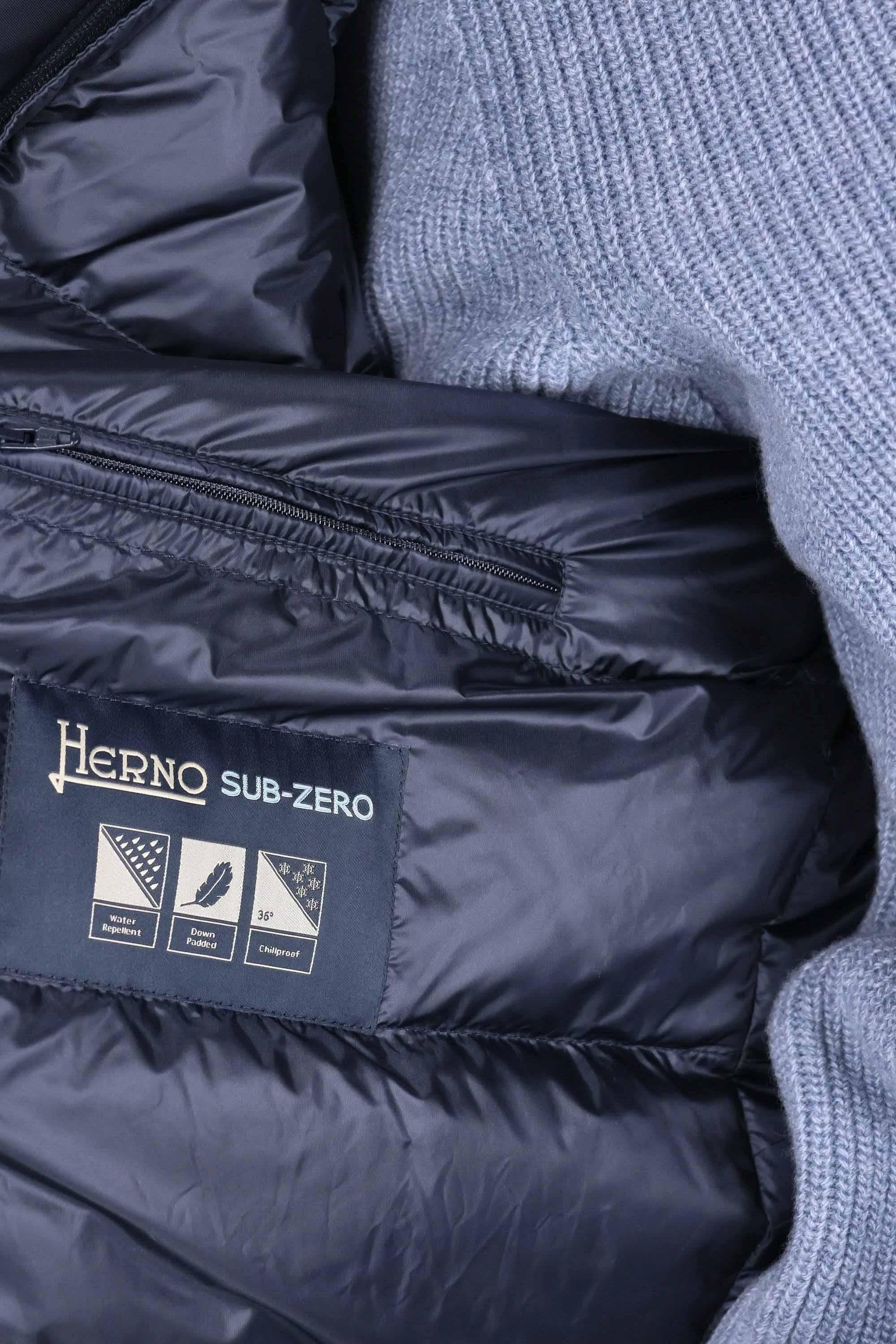 Herno Peacoat lungo in nylon stretch linea Sub Zero PI001180U-12346SZ 9200