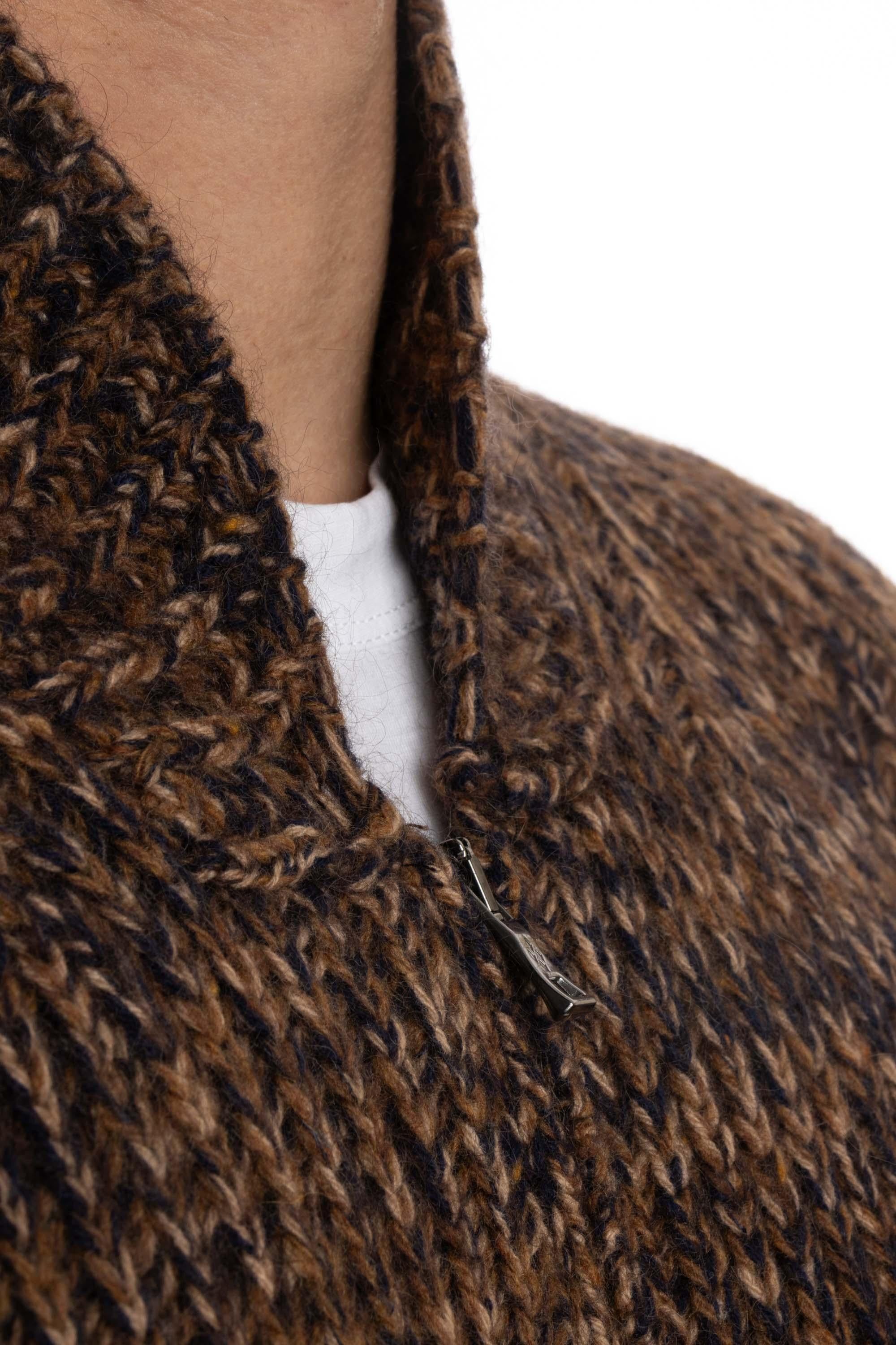 Maglia full zip in misto lana e cashmere Raw Diamond B4K181 3W043 94502 Ballantyne