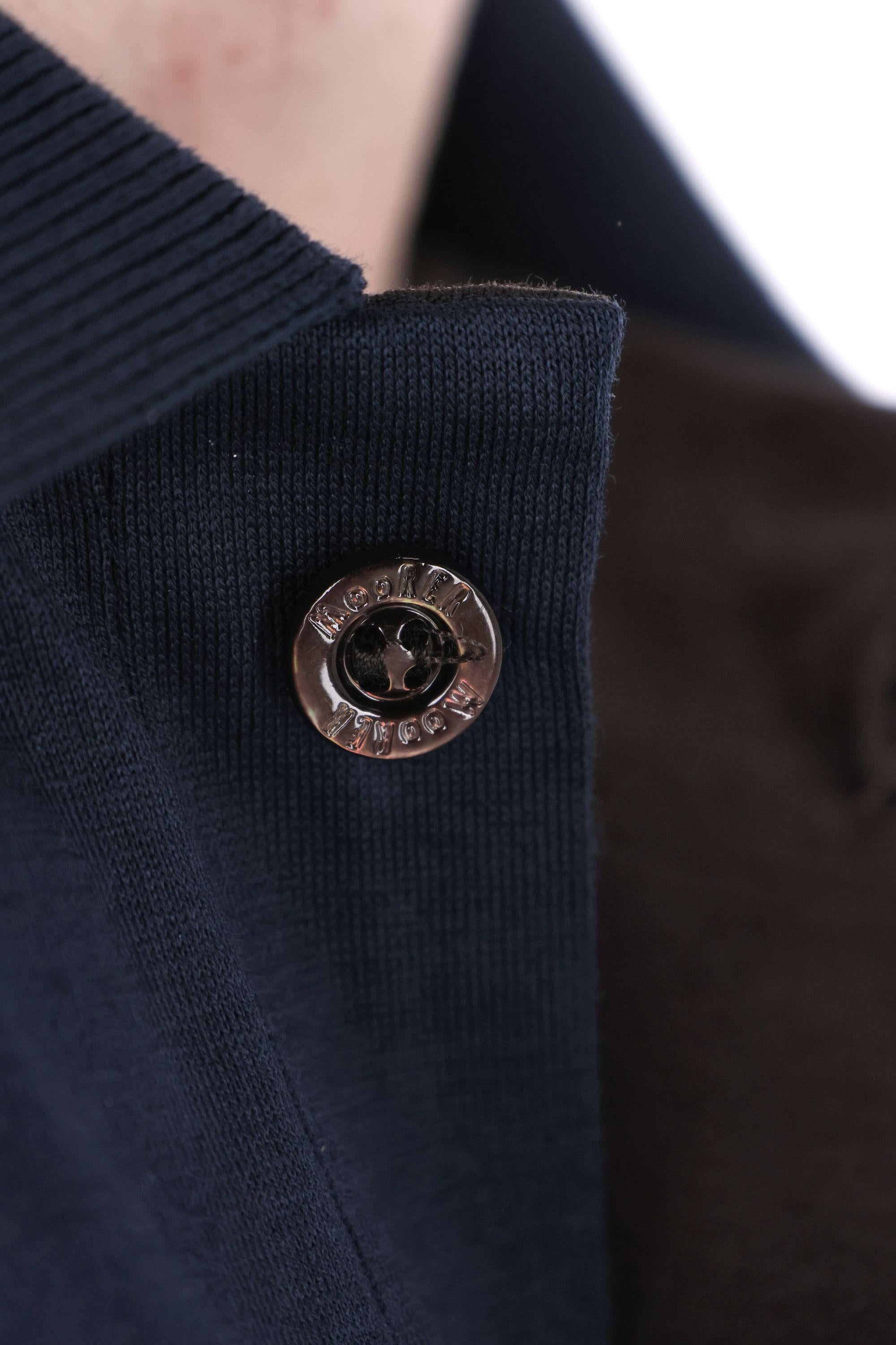 Polo in jersey di cotone "Fresco" RONALD-JCL BLU NAVY Moorer