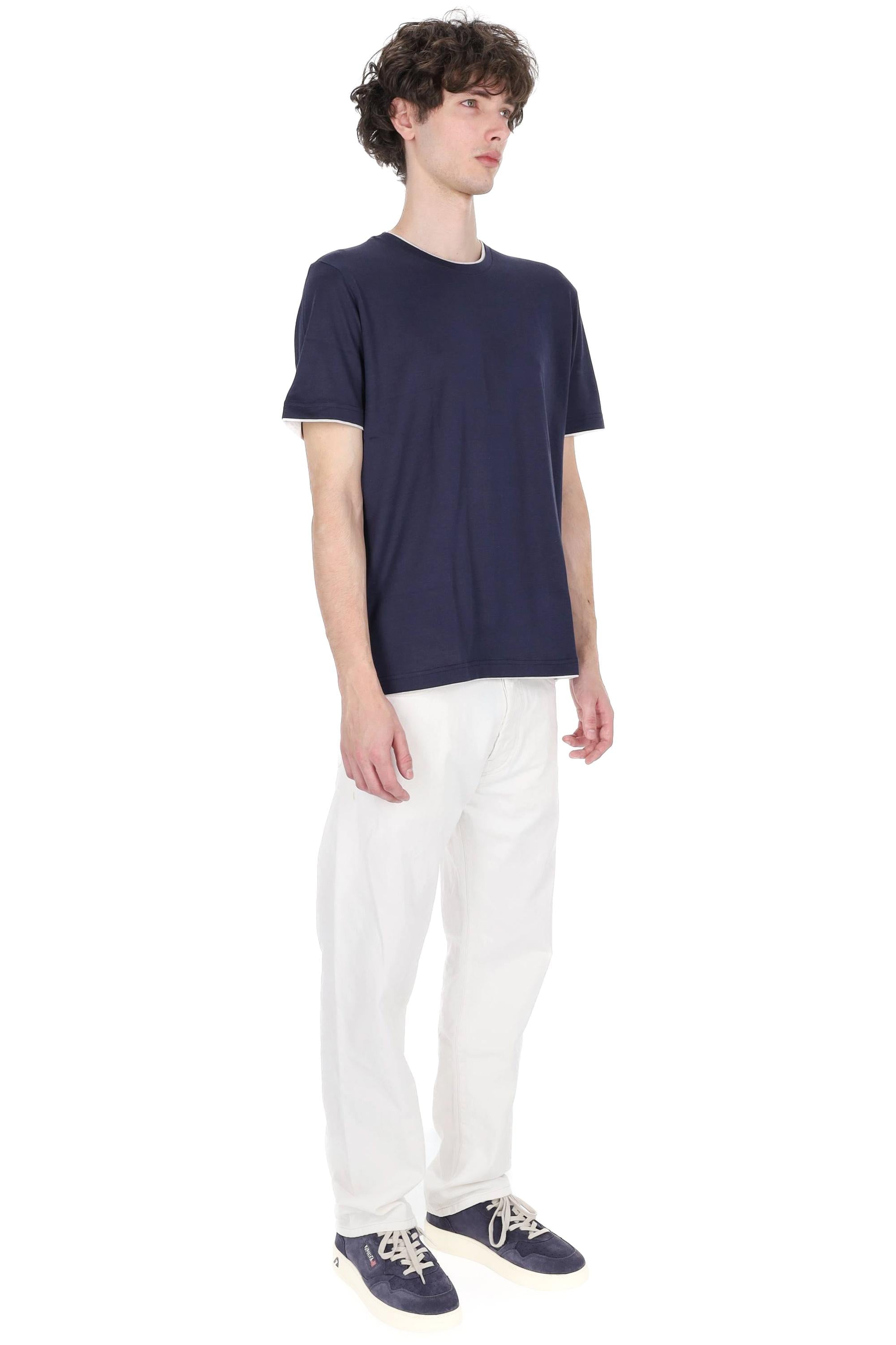 Eleventy T-shirt in cotone con doppi profili X75TSHH04 TES0H077/2 11-13