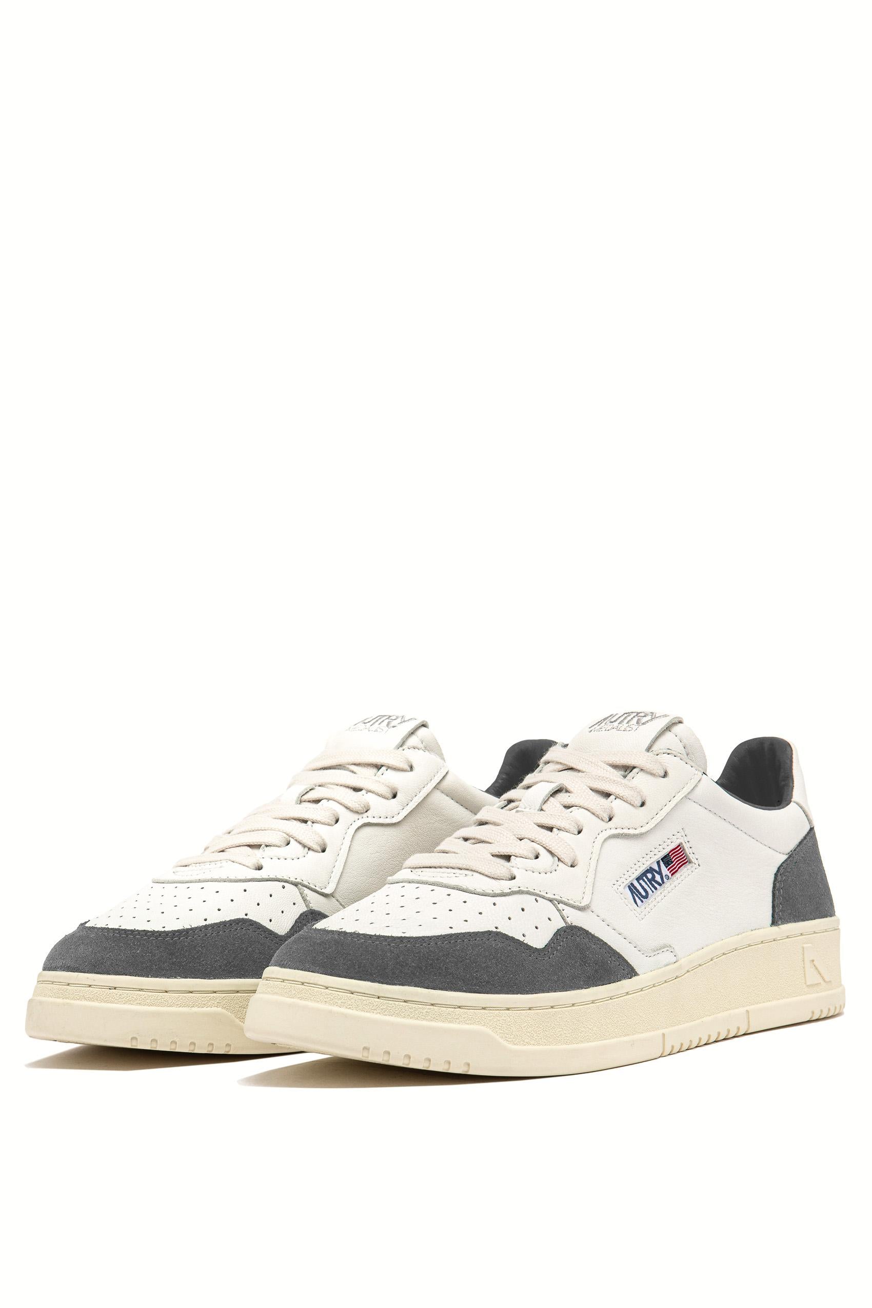 Autry Sneaker bimateriale in pelle di capra e camoscio AULM GS45 WHT/MOREL