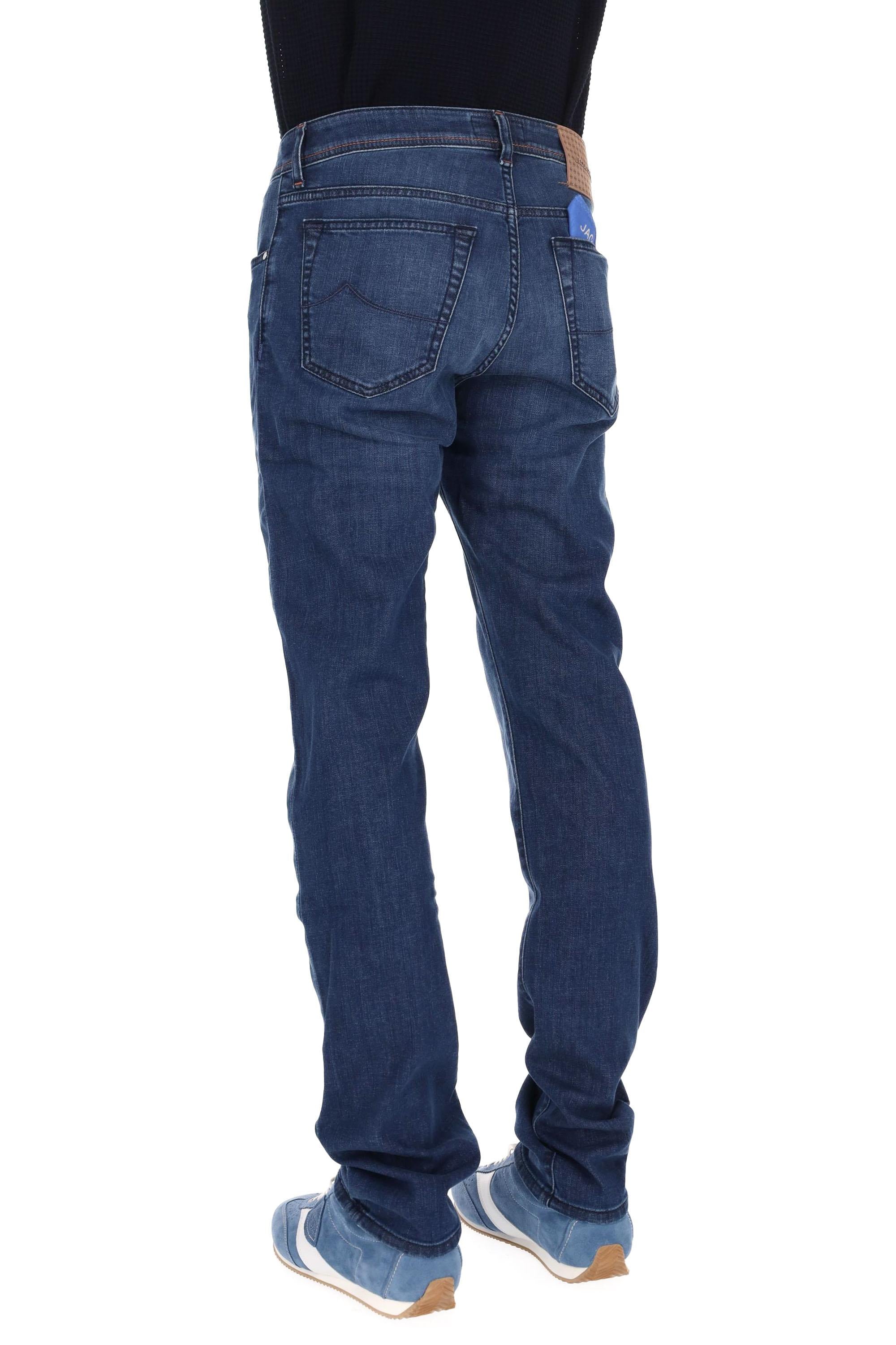 Jacob Cohen Jeans etichetta pelle logata in cotone comfort Bard fit QE004-056-S4255 100D