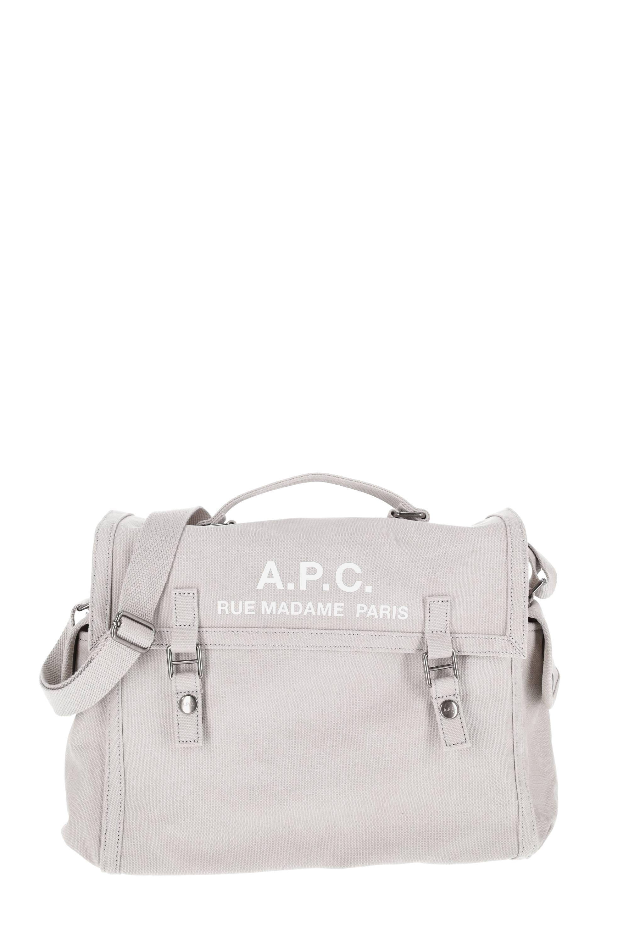 A.P.C. Borsa messenger in canvas di cotone COHOK-H61930 LAB-GRIS CLAIR