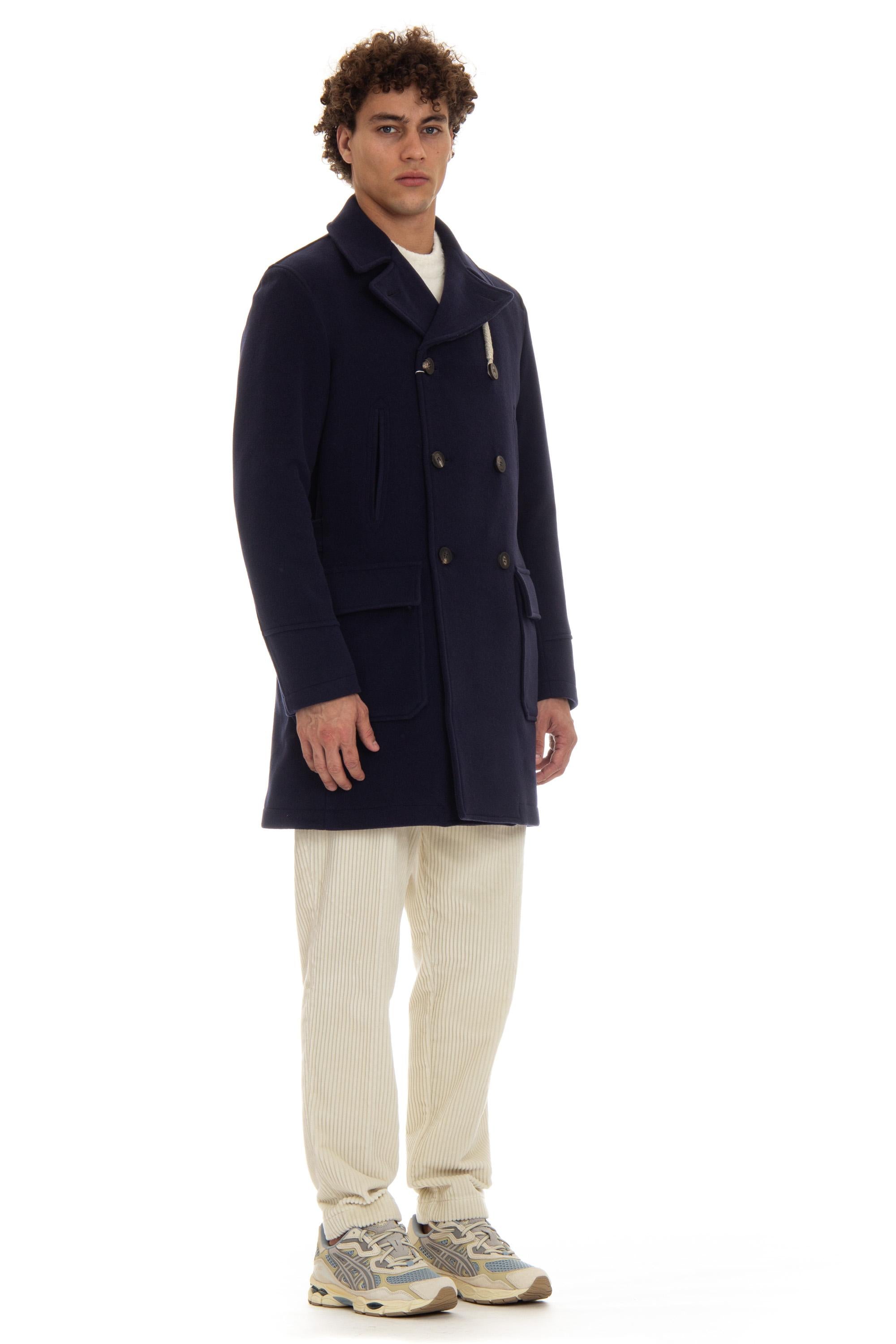 Camplin Peacoat lungo in misto lana BIG PEACOAT/2 VE-BN