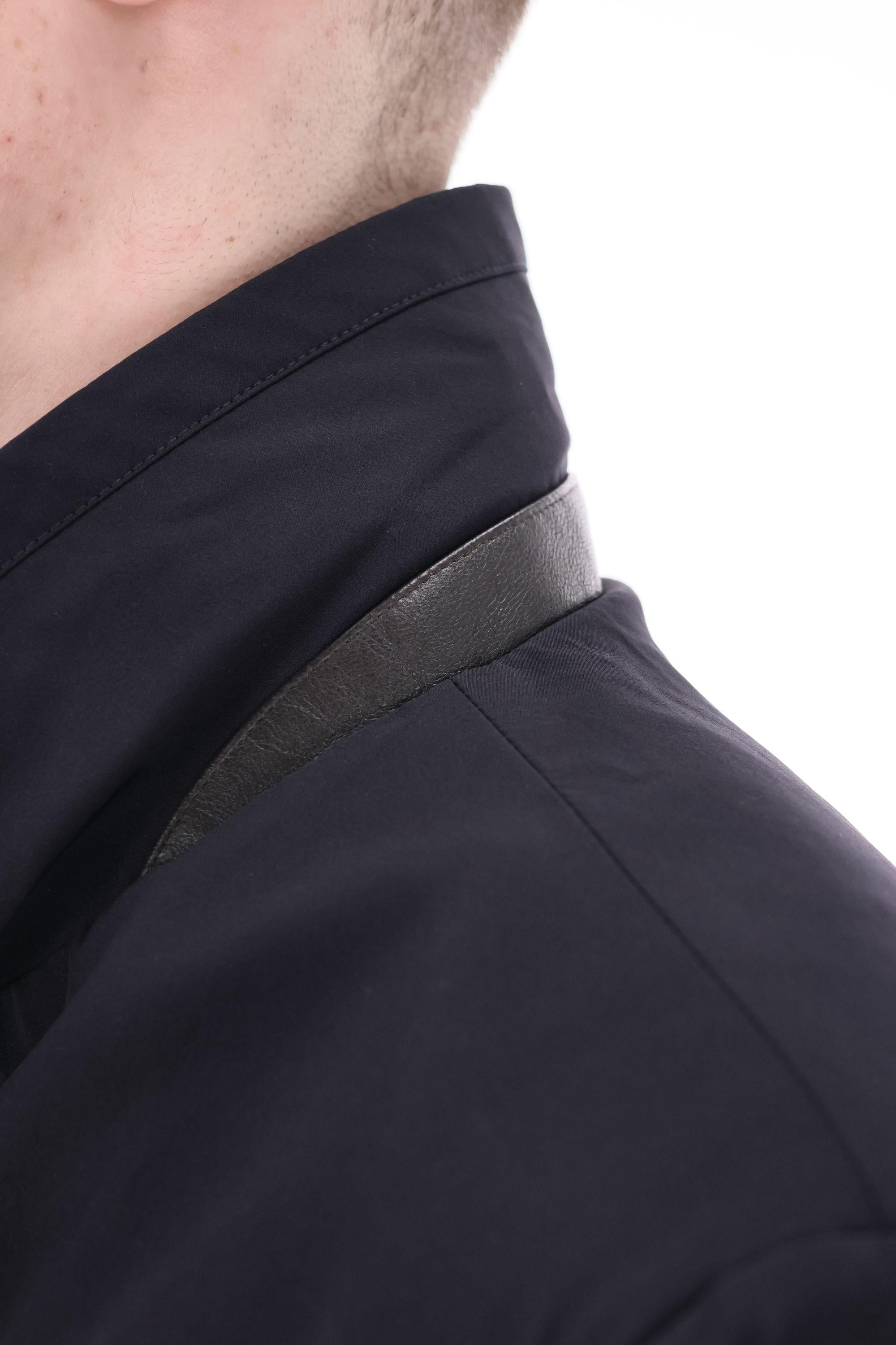 Peacoat in nylon bi-stretch mod. Volmer-Kn VOLMER-KN DARK BLU Moorer