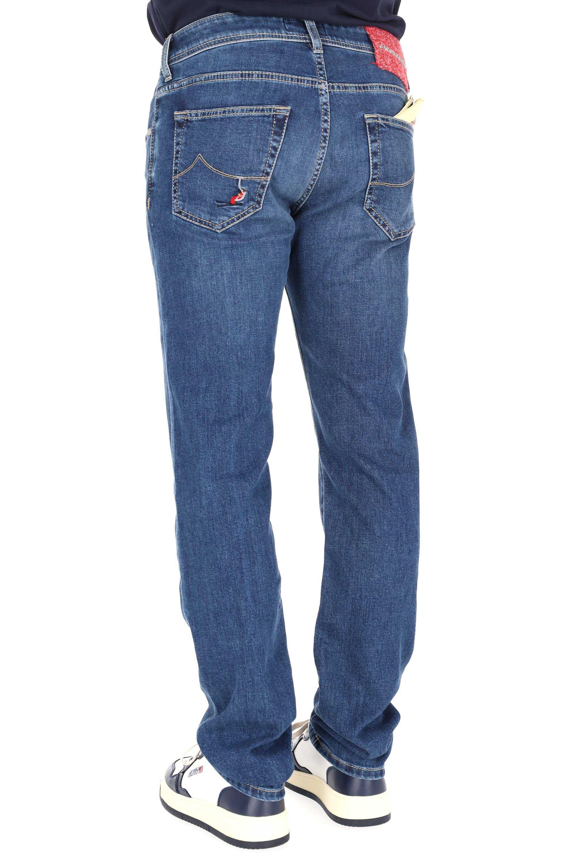 Jacob Cohen Jeans in cotone-cashmere etichetta in lana Apres-ski Nick fit QR006 S4075 NICK 200D