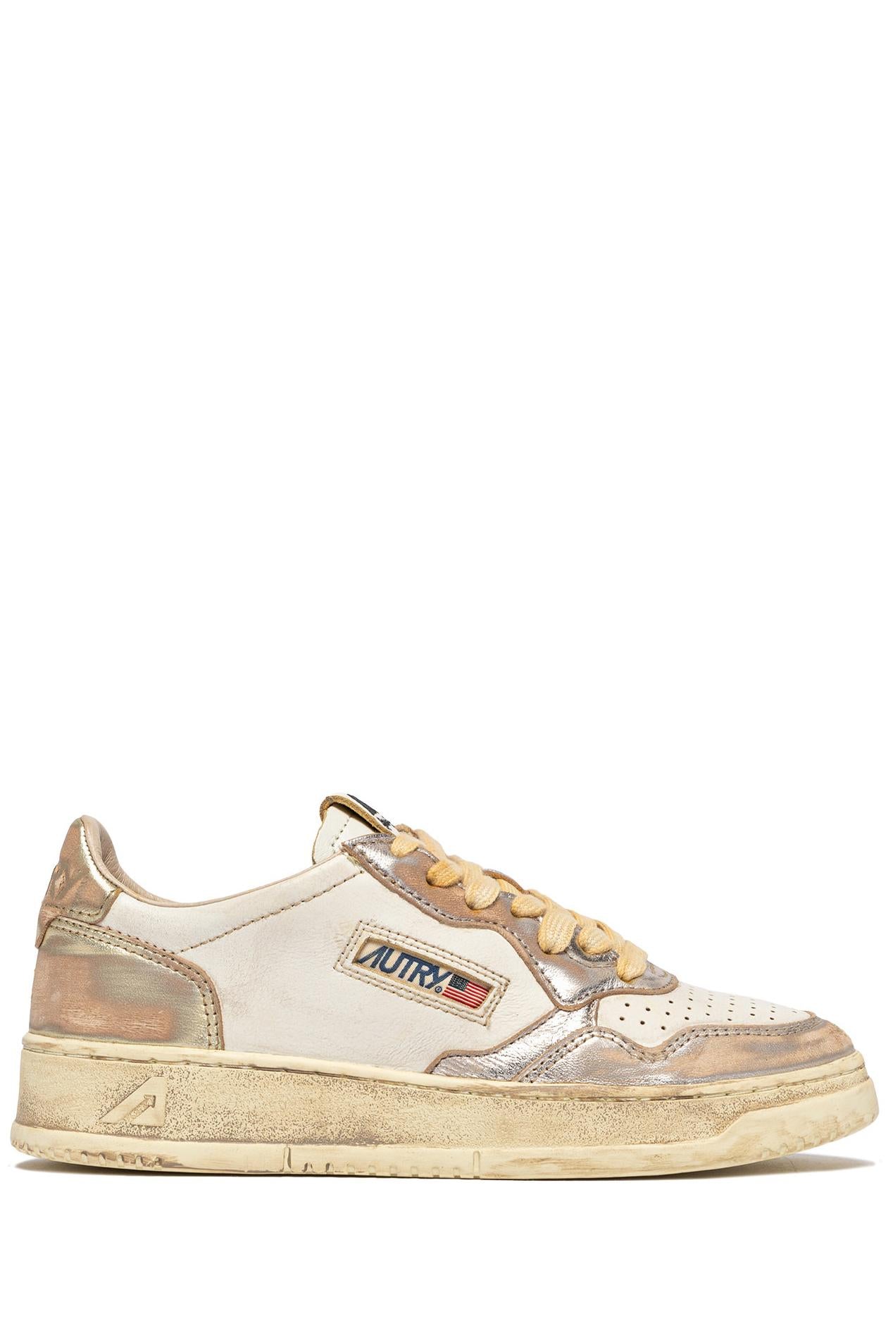 Autry Sneaker Medalist SuperVintage in pelle bicolor AVLM MT10 SILV/PLAT