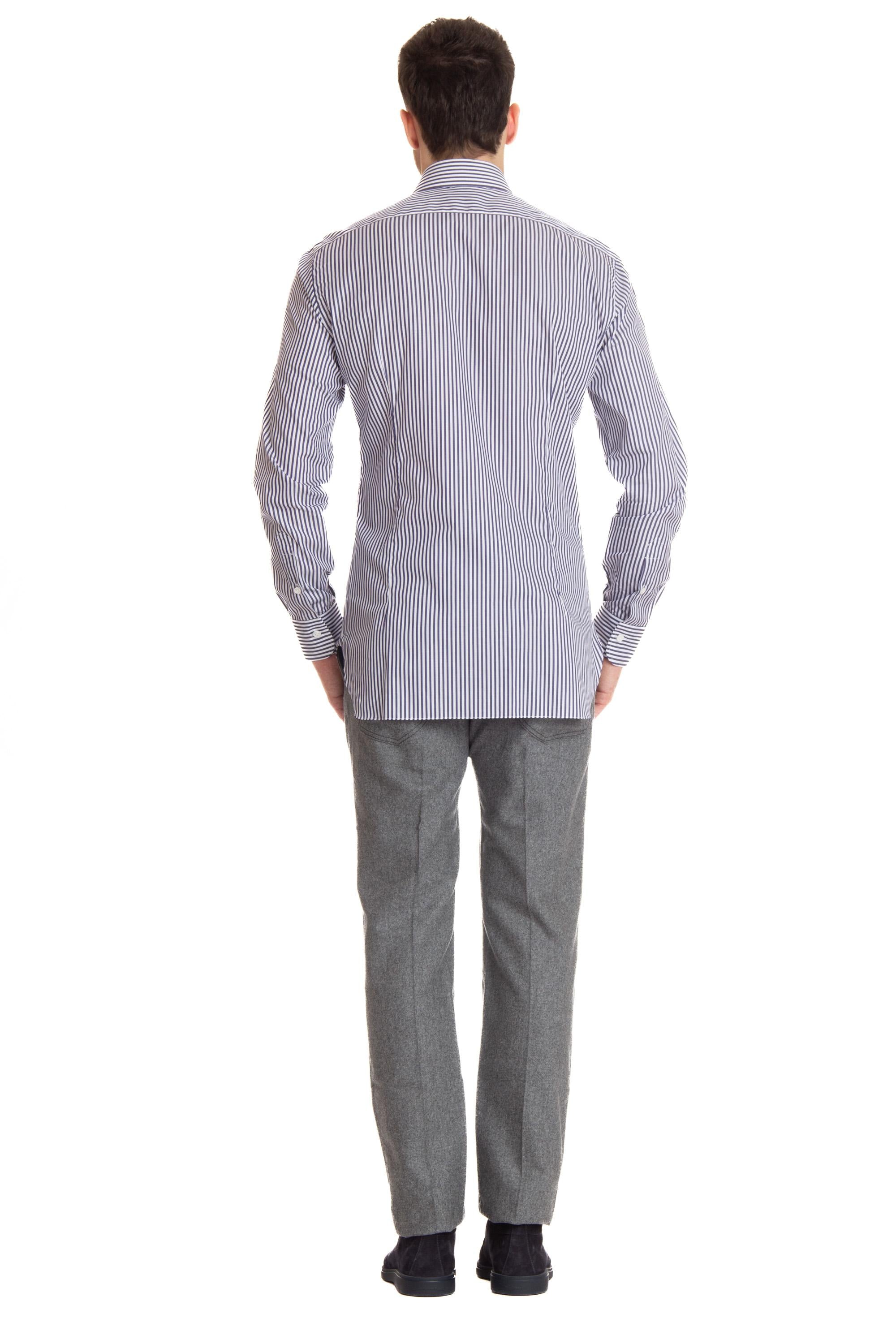 Barba Camicia sartoriale bacchettata linea Culto K1U13P0136135.U BI/BLU