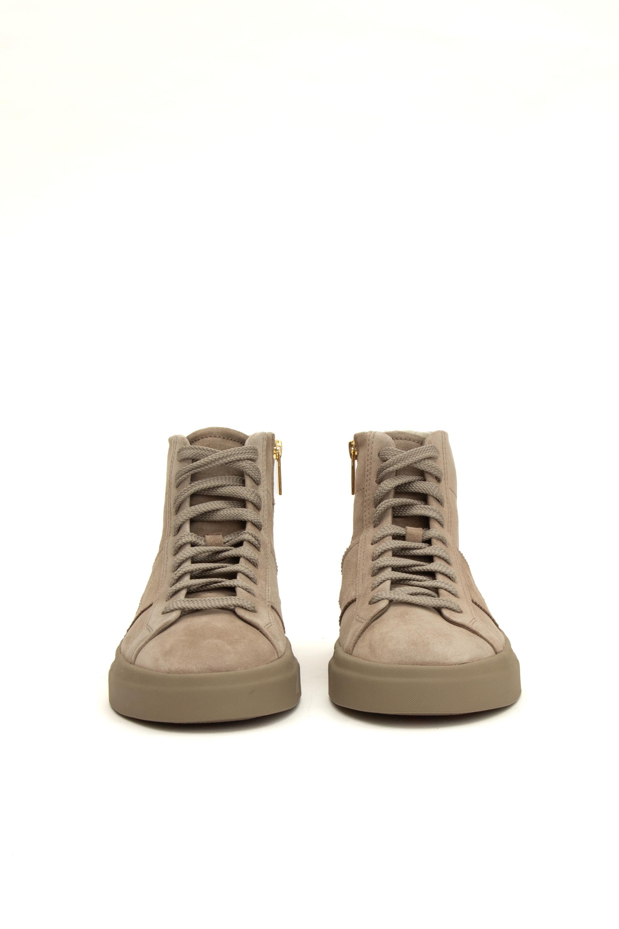 Santoni Sneaker mid top in camoscio Double Buckle MBGT21933ARDGSEY M45
