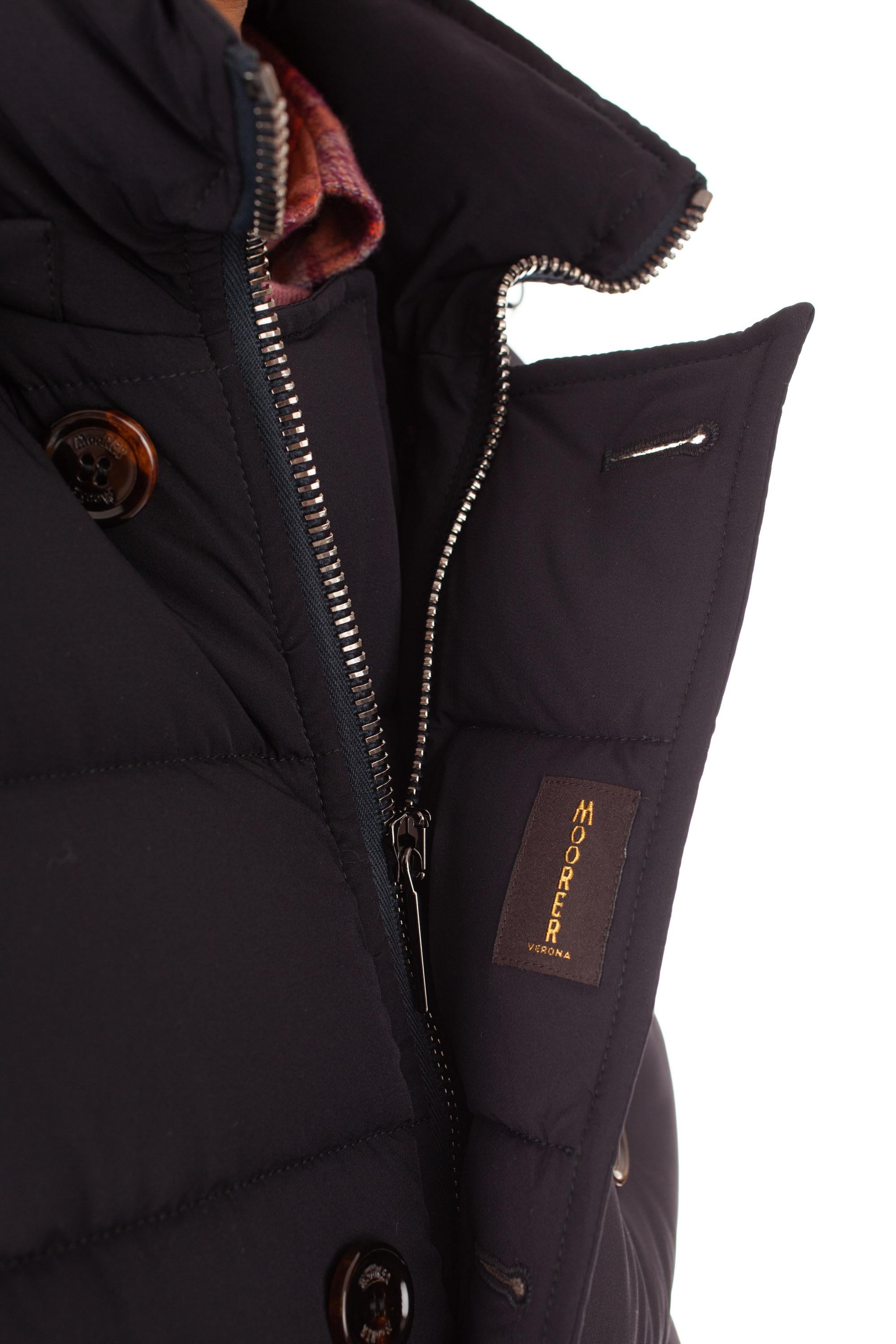 Piumino doppiopetto in nylon bi-stretch mod. Florio-Kn FLORIO-KN U0402 Moorer