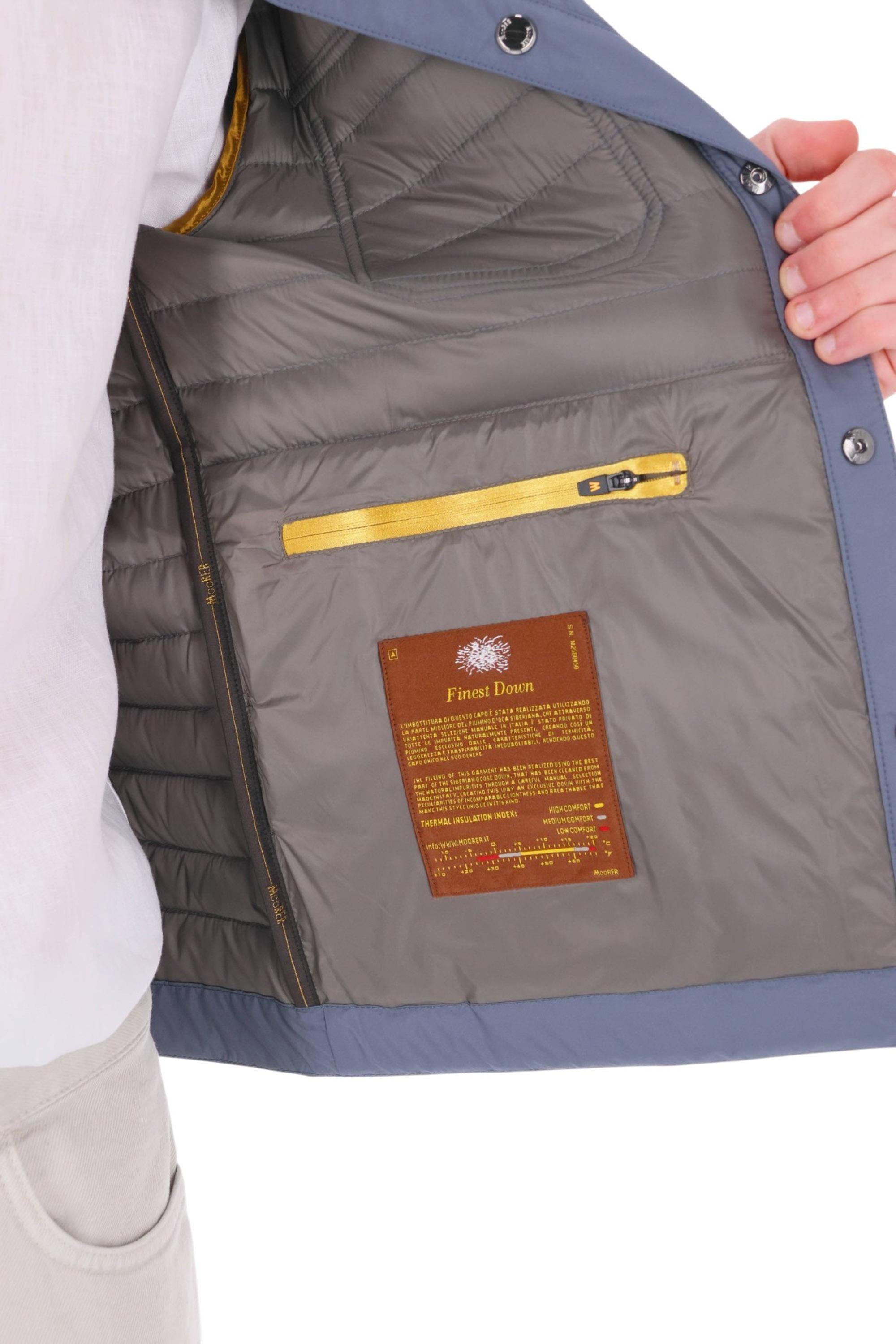 Moorer Piumino leggero con bottoni a pressione mod. Bersan-S3C BERSAN-S3 CHAMBRAY