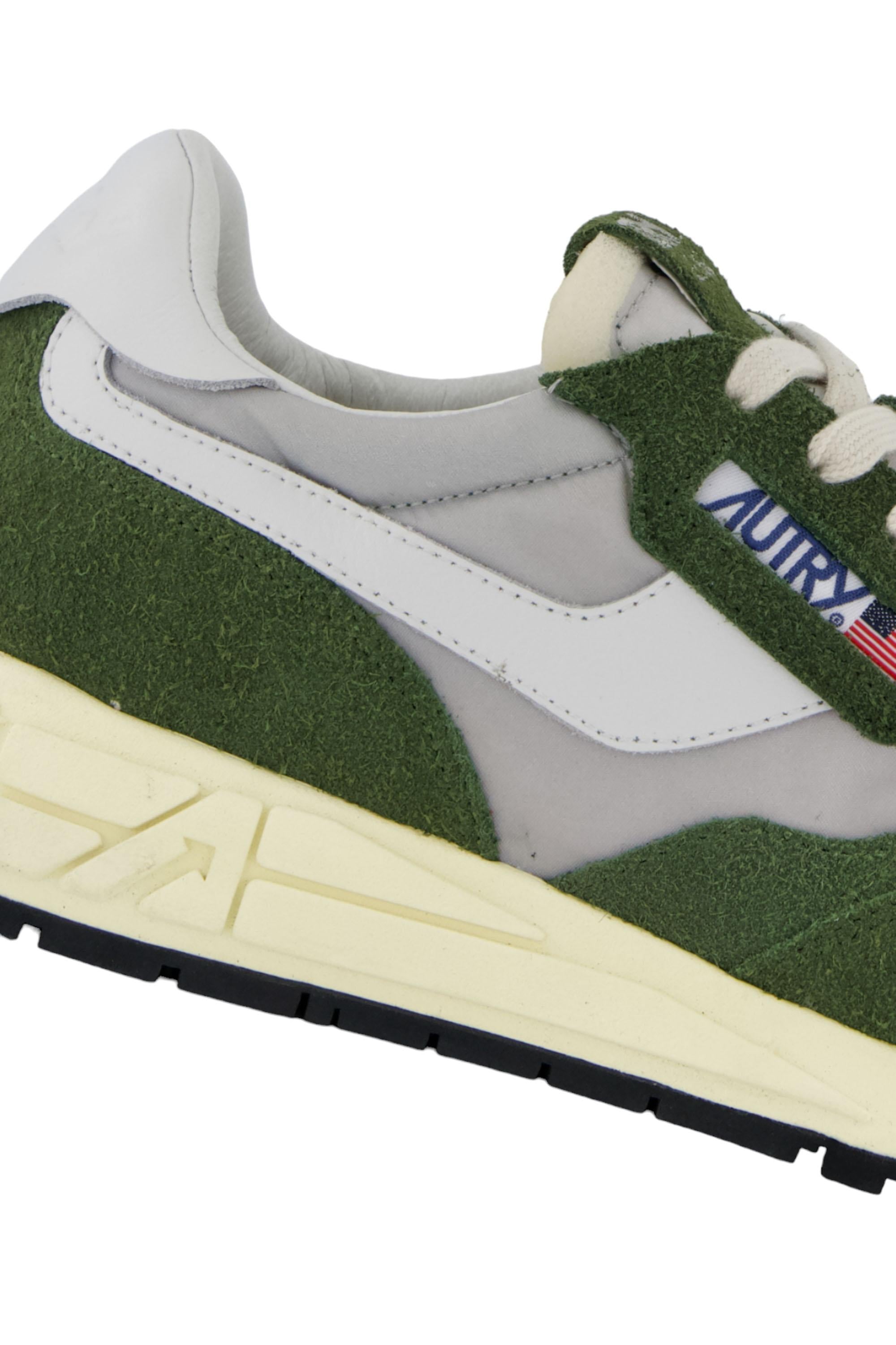 Running Reelwind verde in nylon e camoscio WWLM HN04 CYPRS/WHT Autry
