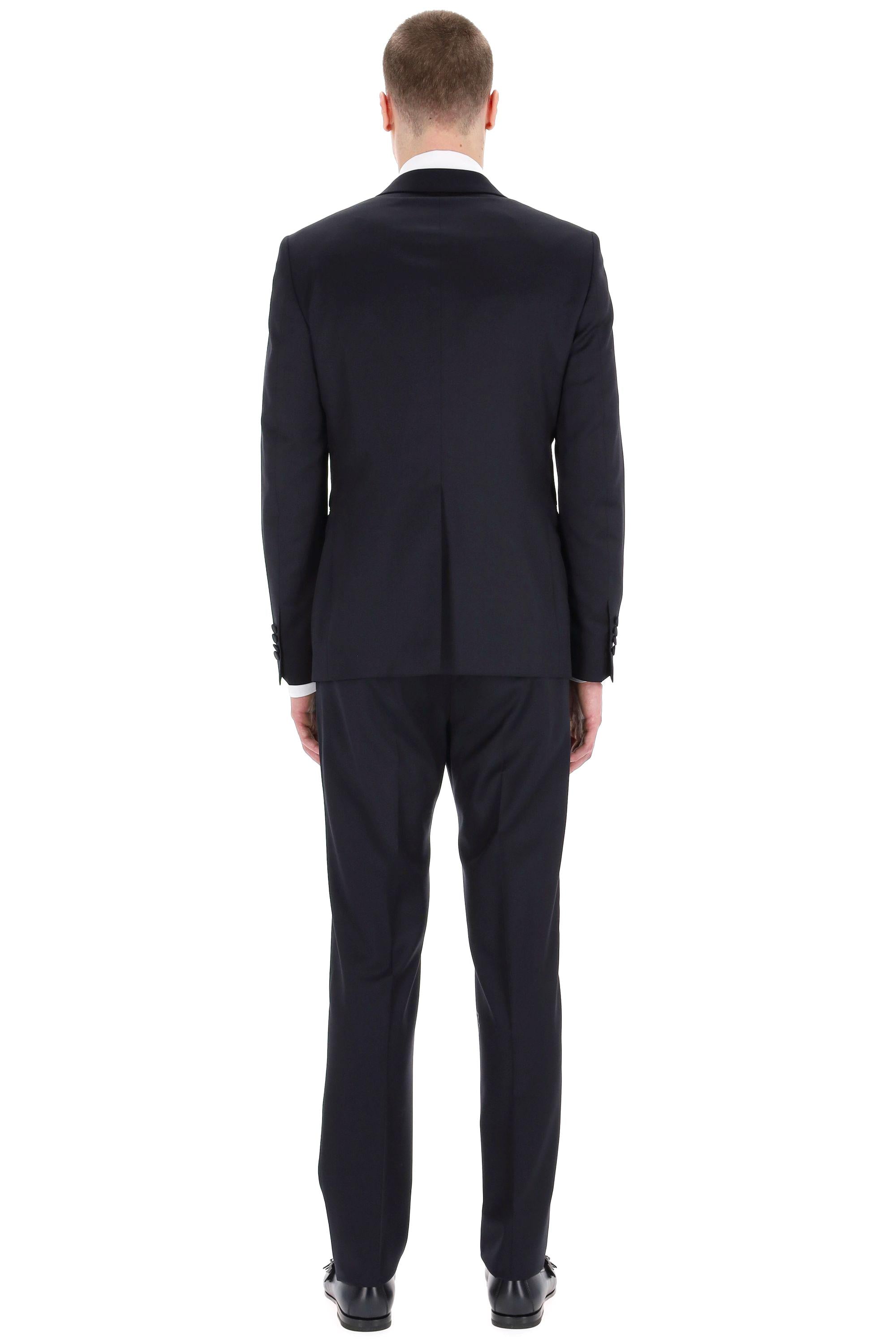 Abito smoking con gilet in lana super 110's Bruce EFBR15A01-060001 B5013 Tagliatore