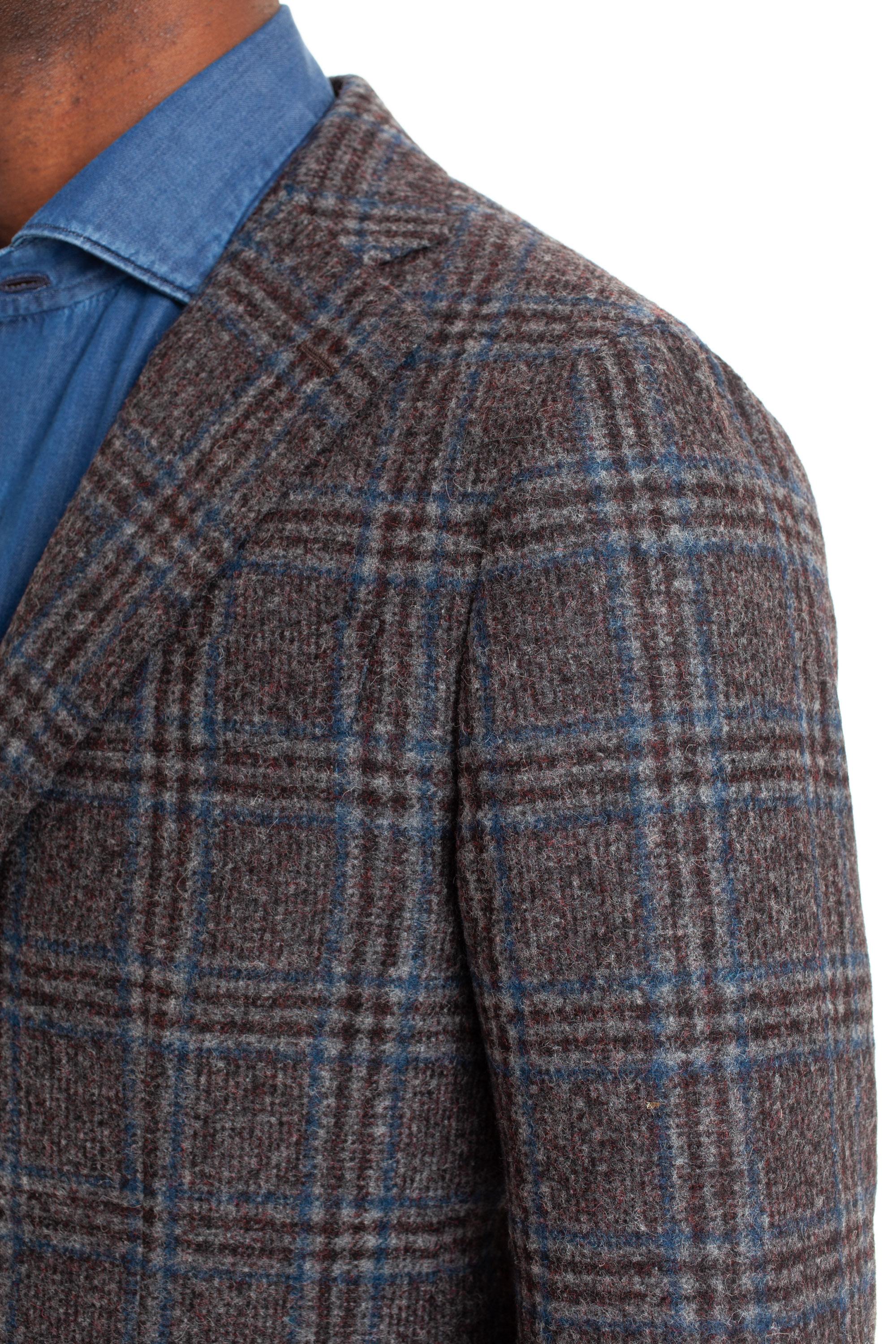Giacca check in alpaca-lana JJ 38011 MULTICOLOR Barba