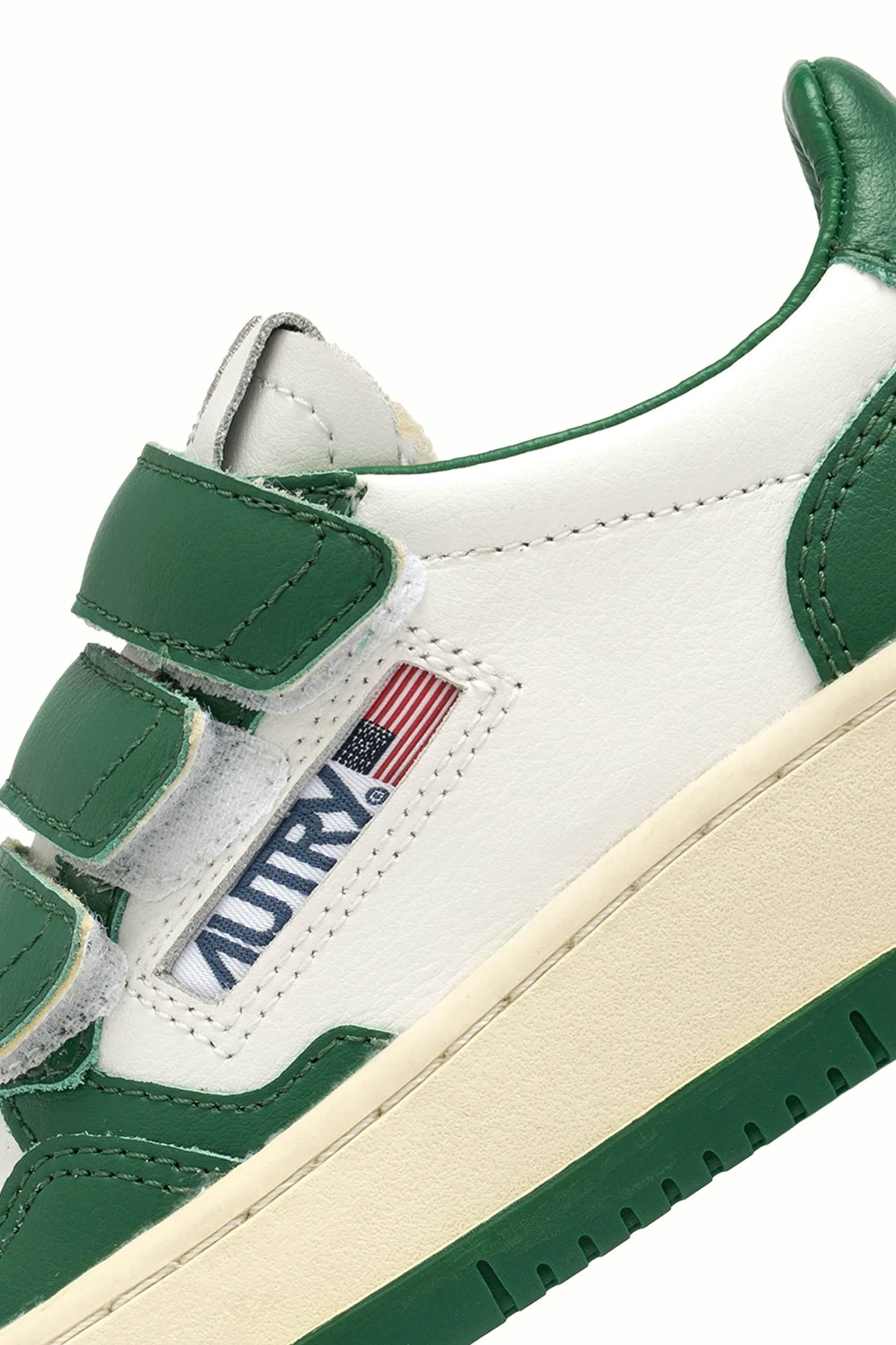 Sneaker Medalist bambino bicolor in pelle con strappi KILK WB01 WHT/AMZN Autry