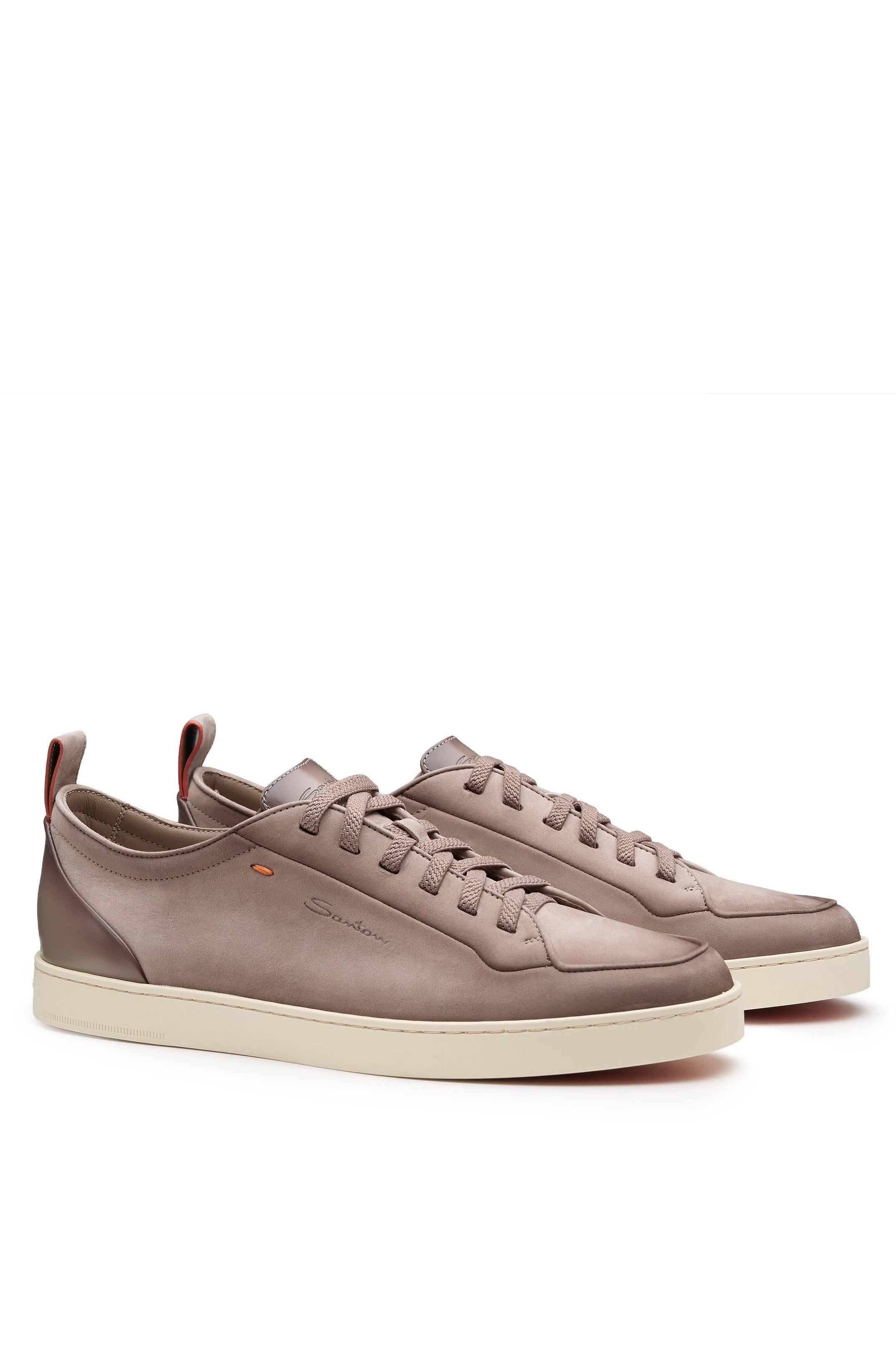 Santoni Sneaker in pelle nabuck Carezza con sfumature manuali MBN022184TIRTFEH E55