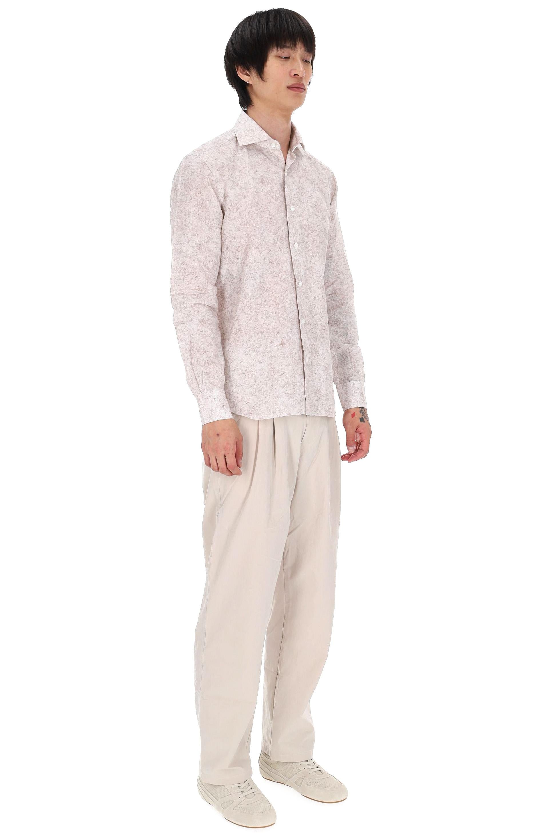 Barba Camicia Dandylife floreale in lino-cotone LIU13P0154047.U 0001