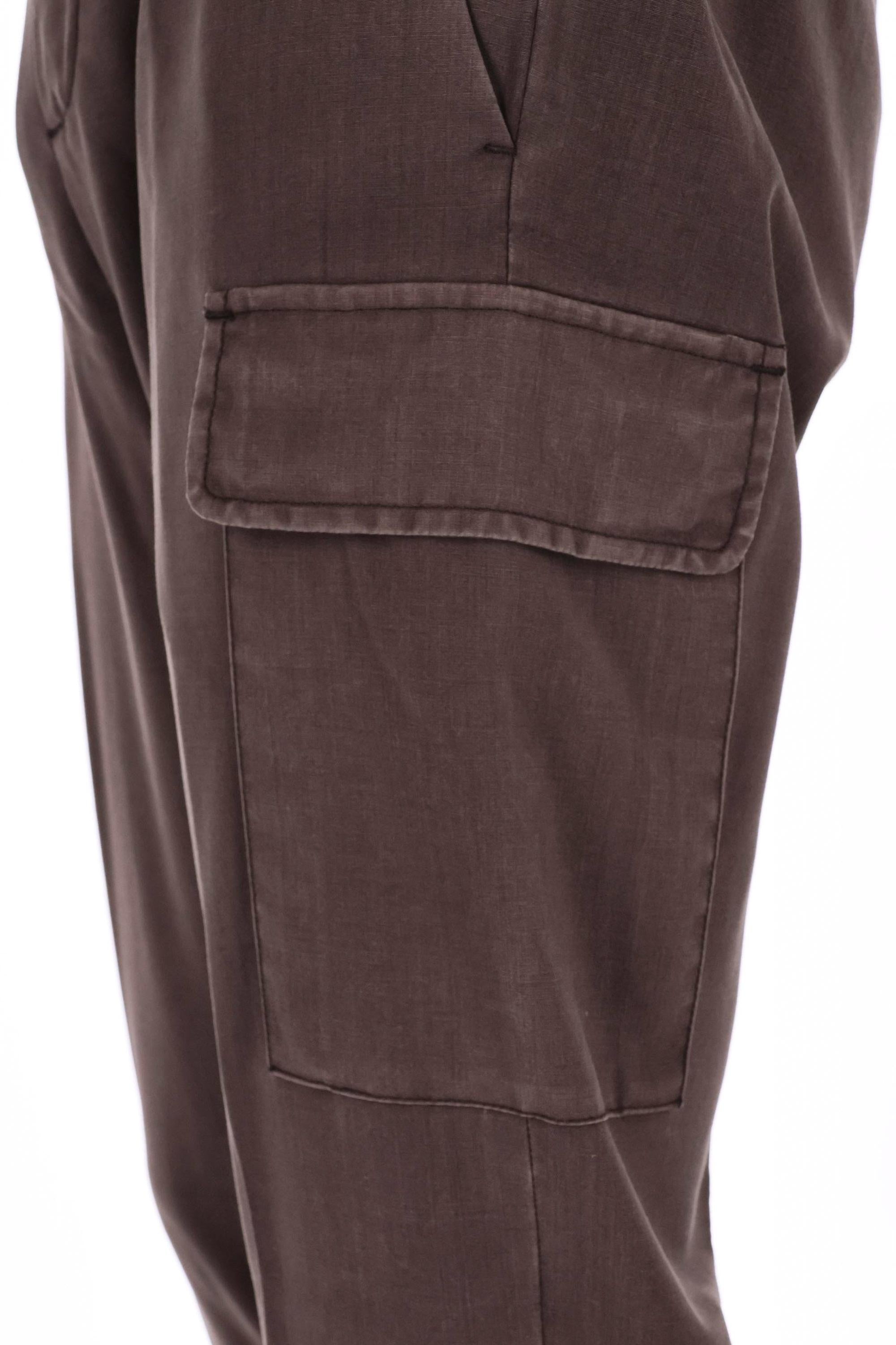 Pantalone in lana superlight delavè modello cargo 25M13L 99 81 Myths