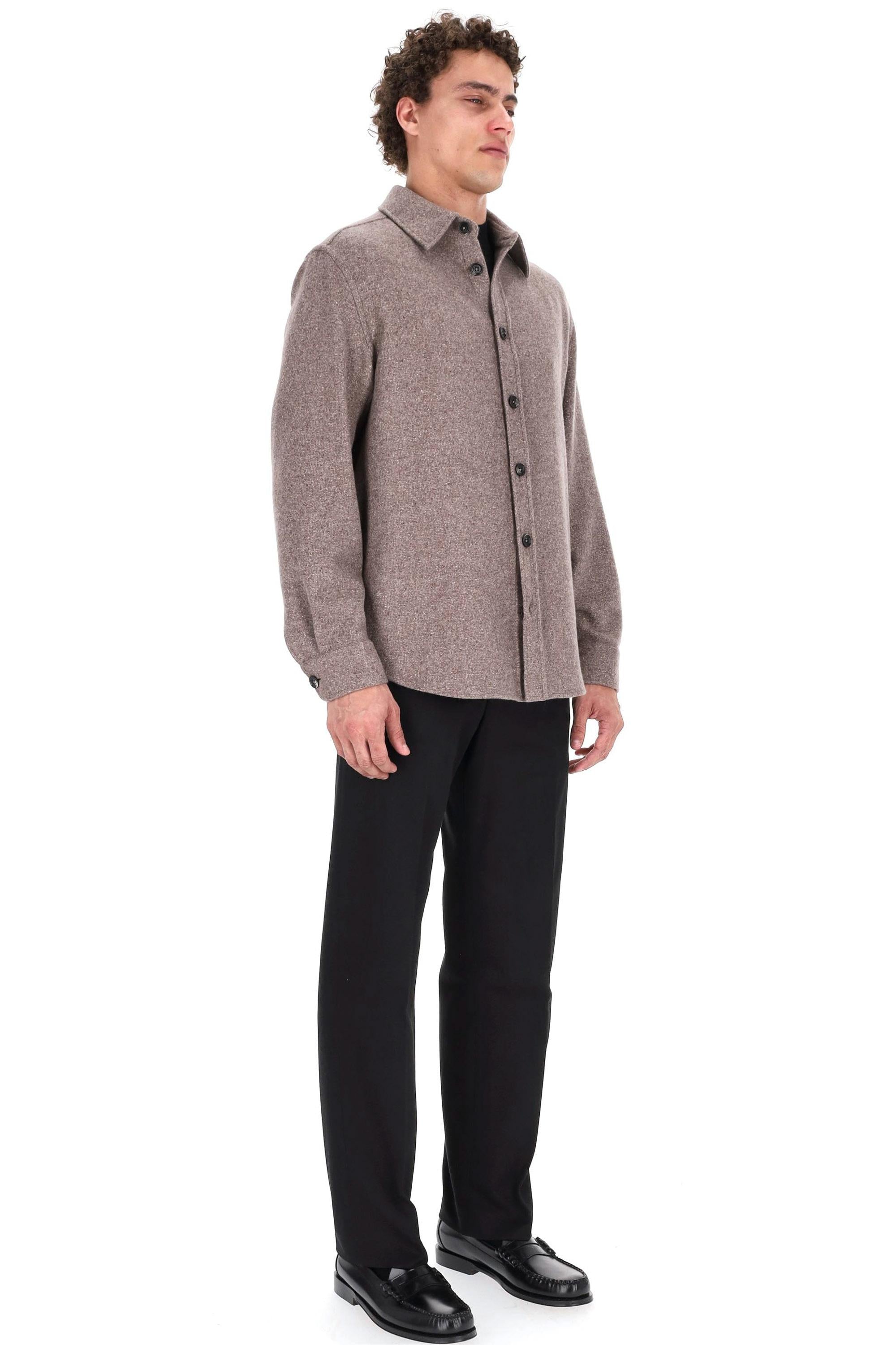 Zegna Overshirt in donegal di lana-seta UGV10A2-SOT48 018