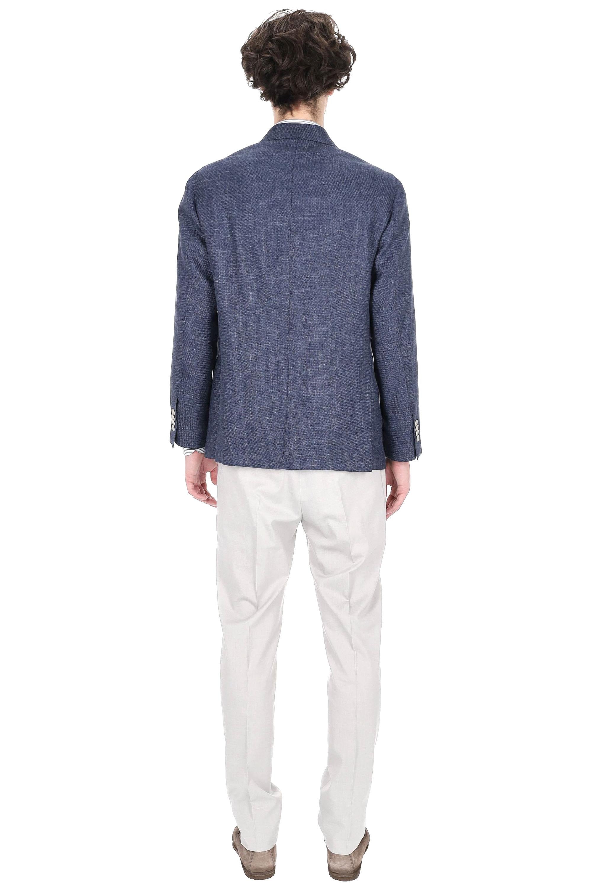 Barba Giacca doppiopetto sartoriale tramata in lana-seta-lino DP 53000 0088