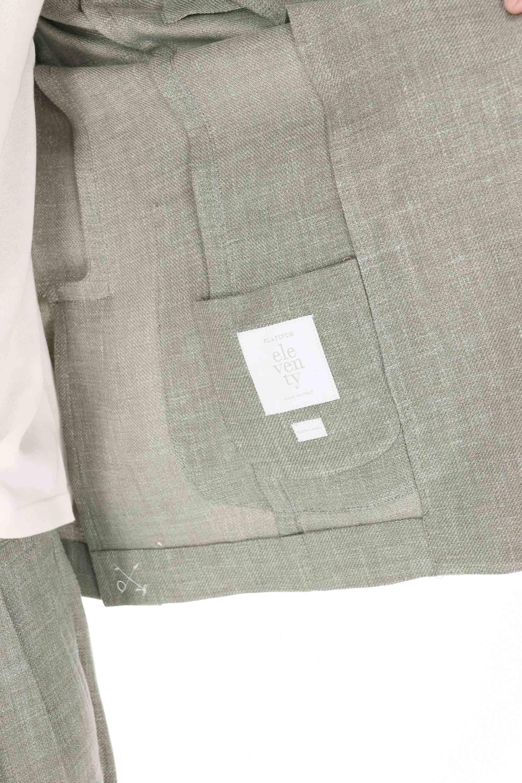 Eleventy Abito in lino-lana-seta tessuto Zegna Cross-ply M75ABUC10 TES0K024/2 07N