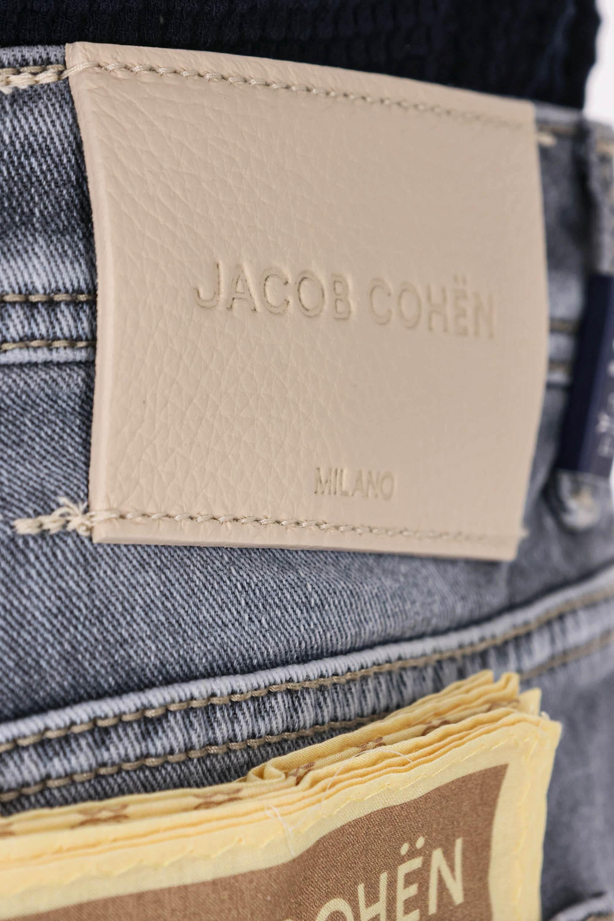 Jacob Cohen Jeans grigio in cotone comfort Scott fit QE015-053-S4126 700D