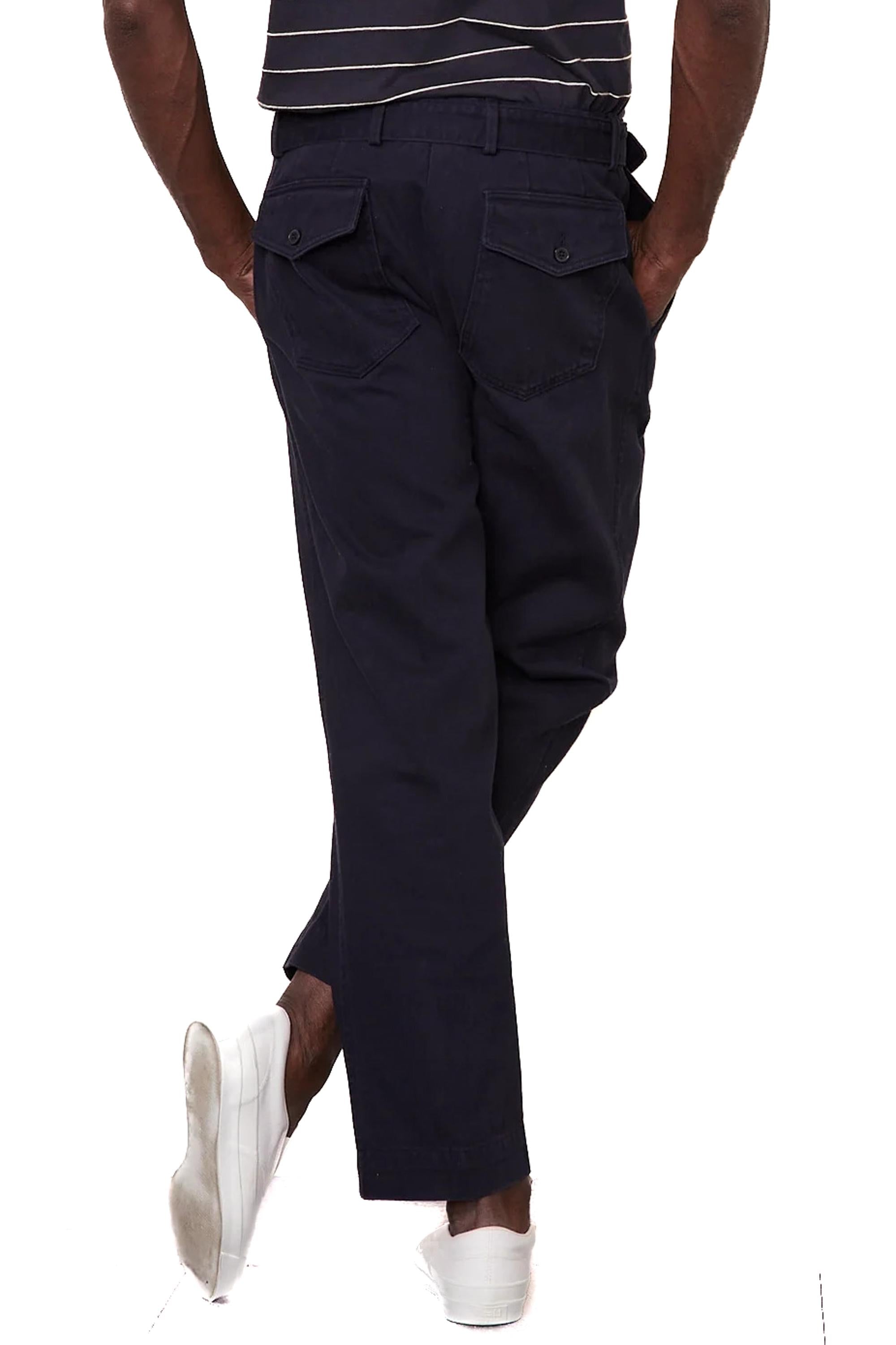 Officine Générale Pantalone chino in cotone twill mod. Oswald MCHN703 DARK NAVY