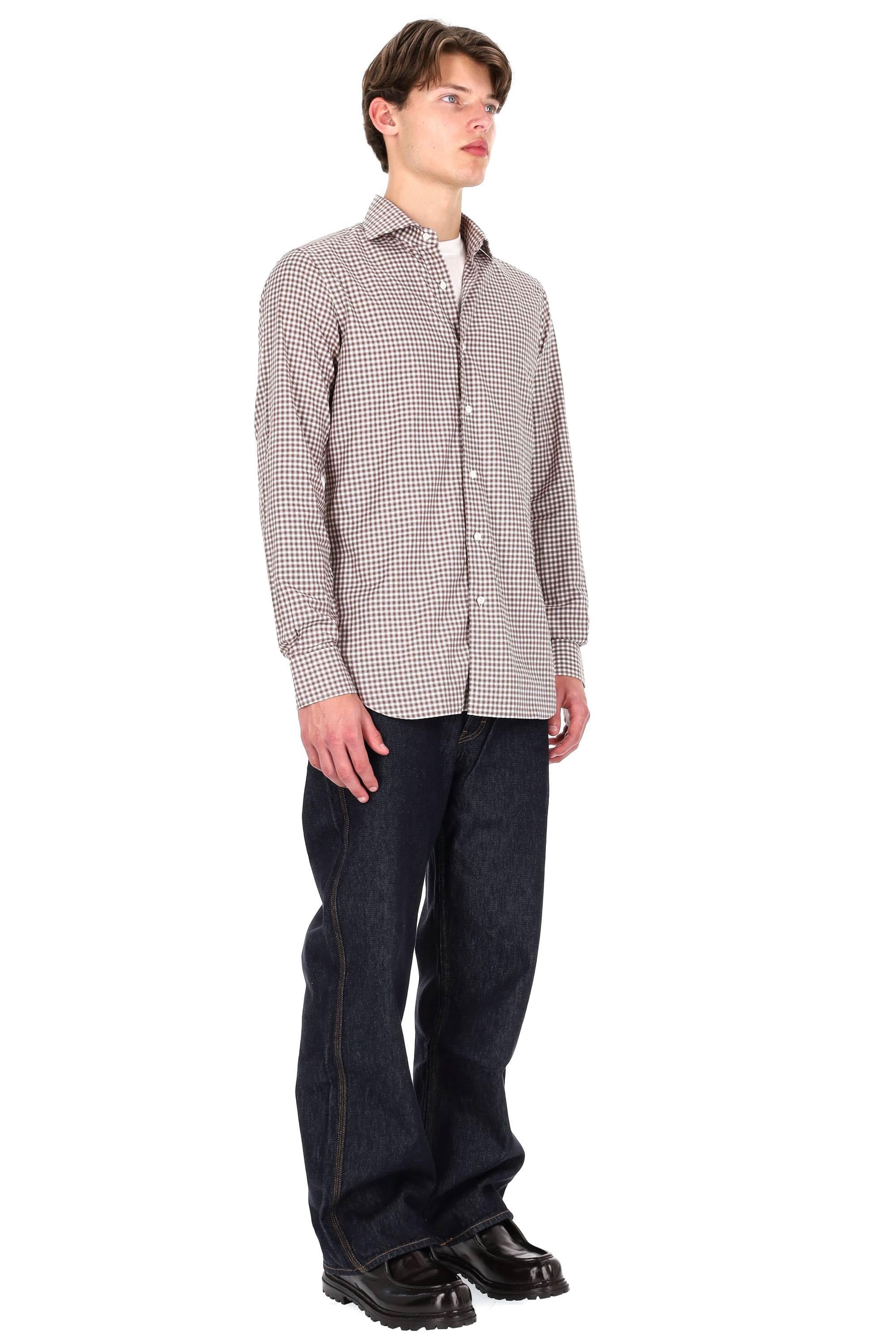 Barba Camicia sartoriale micro quadretto linea Culto K1U13P0150018.U 0002