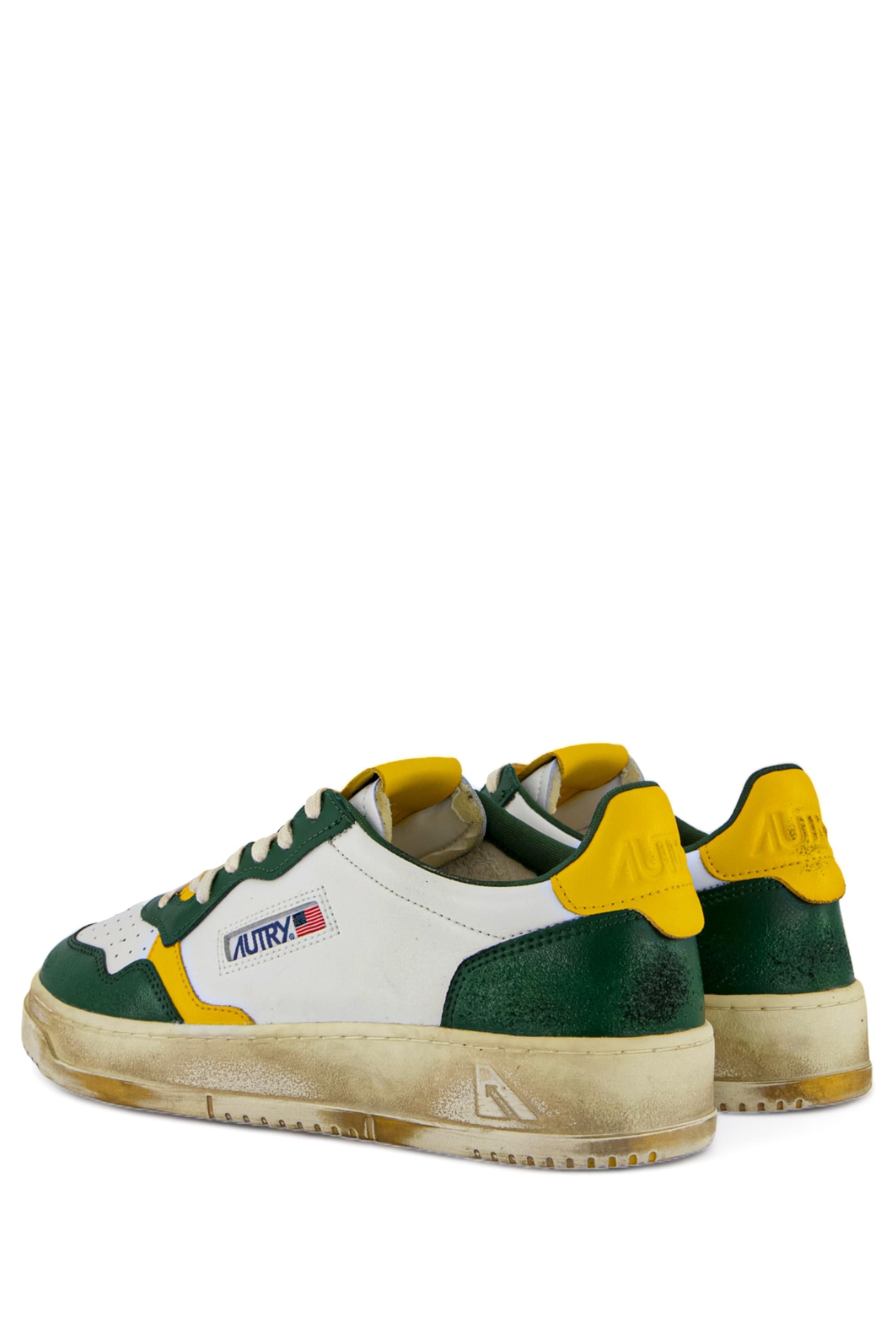 Sneaker Super Vintage in pelle AVLM NF03 SPYLW/GRPASTR Autry